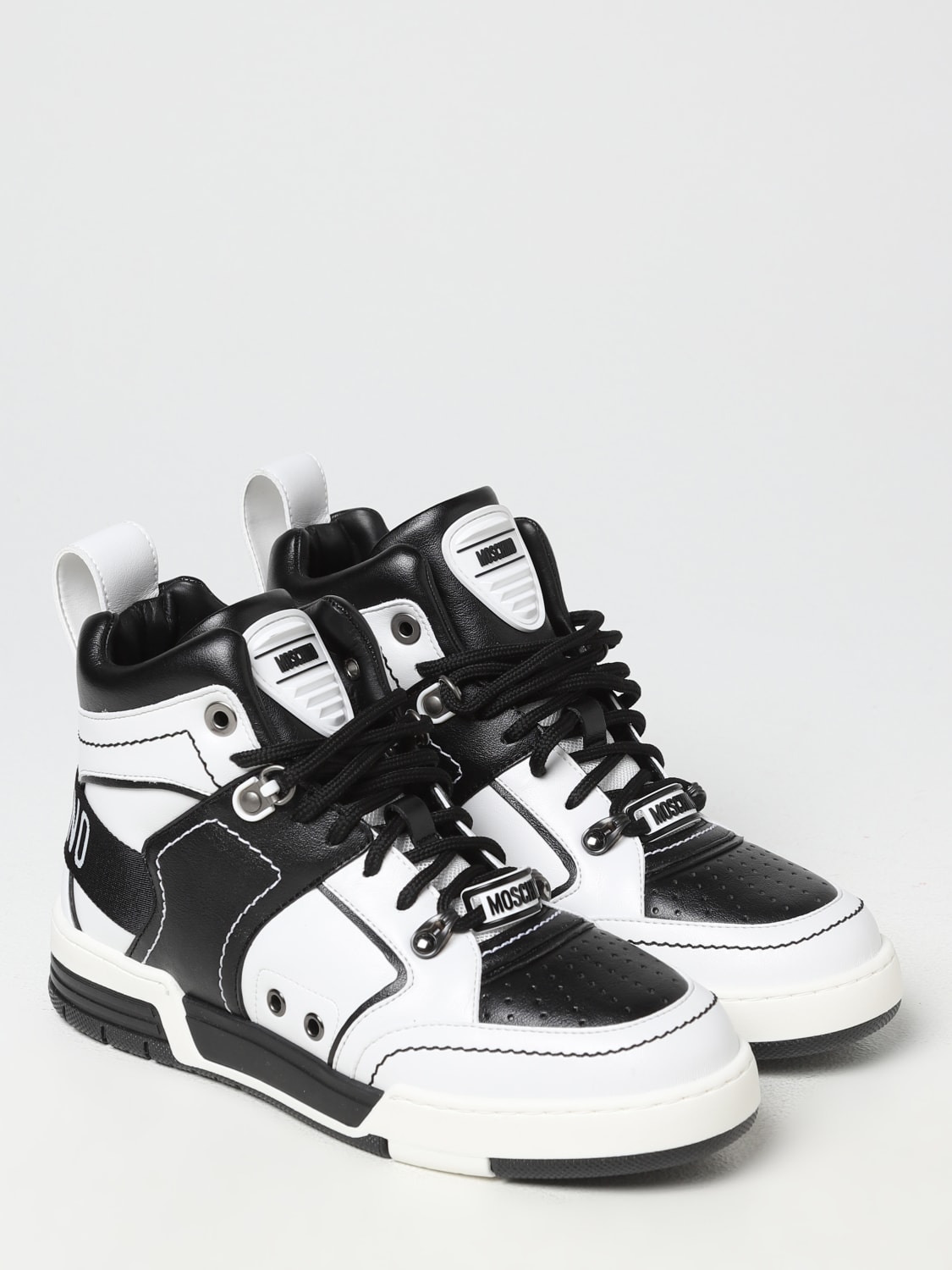 MOSCHINO COUTURE SNEAKERS: Moschino Couture sneakers in synthetic leather, Multicolor - Img 2