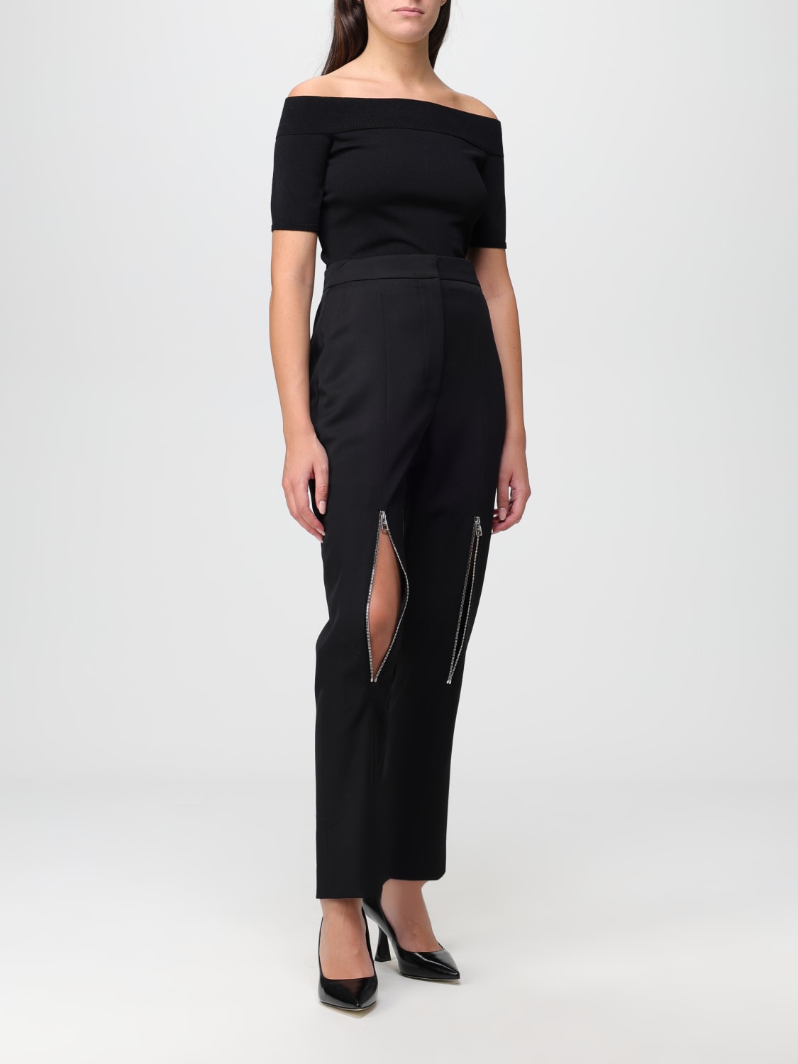 ALEXANDER MCQUEEN PANTS: Alexander McQueen wool pants, Black - Img 2