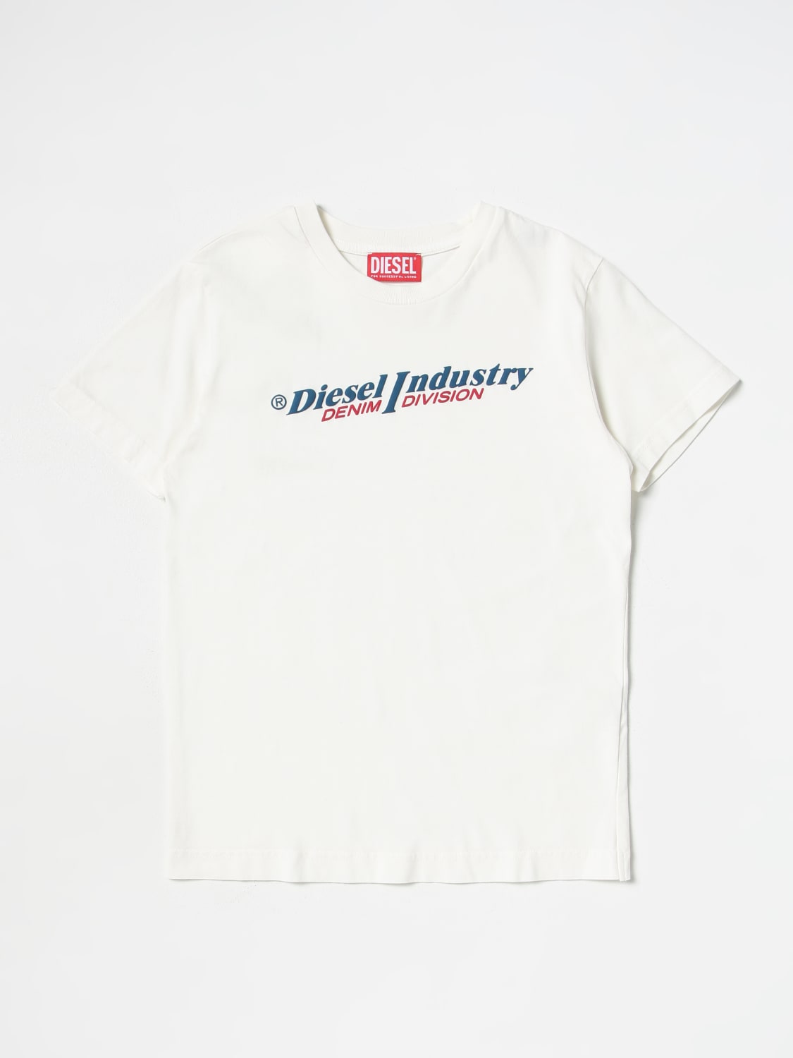 DIESEL T-SHIRT: Diesel cotton T-shirt with logo, White - Img 1