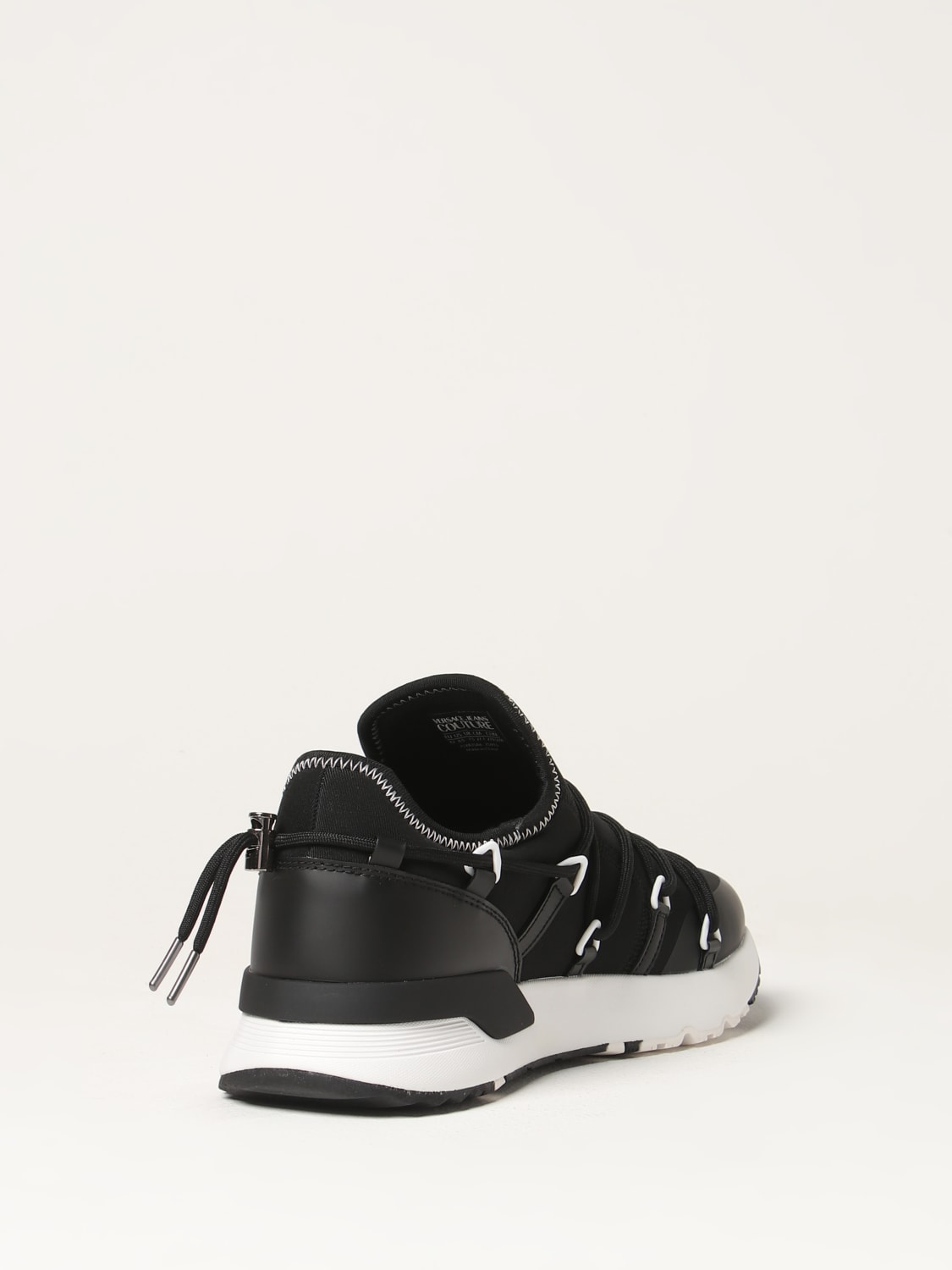 VERSACE JEANS COUTURE SNEAKERS: Sneakers Versace Jeans Couture in neoprene e gomma, Nero - Img 3