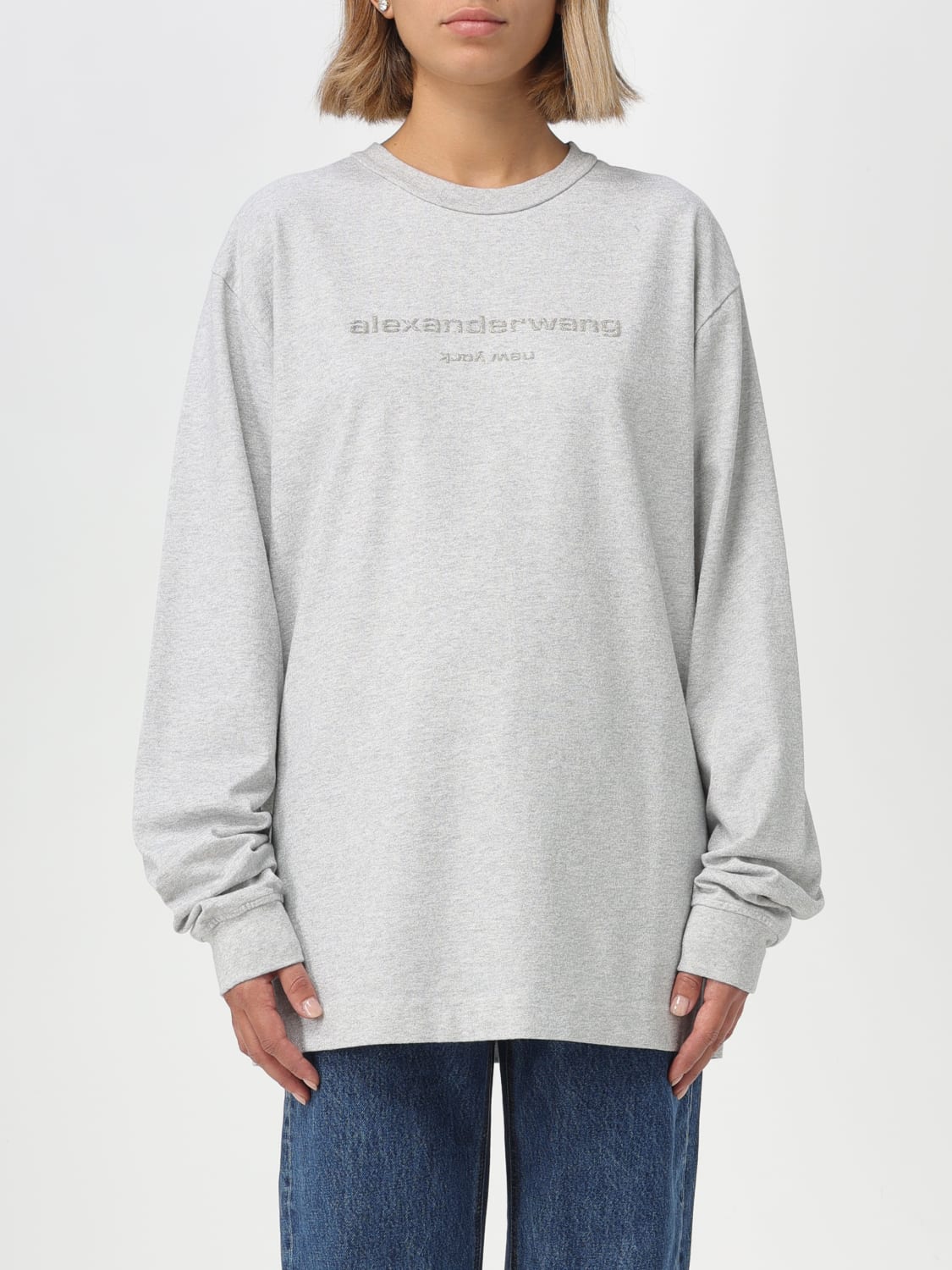 Alexander Wang Outlet: cotton t-shirt - Grey | Alexander Wang t