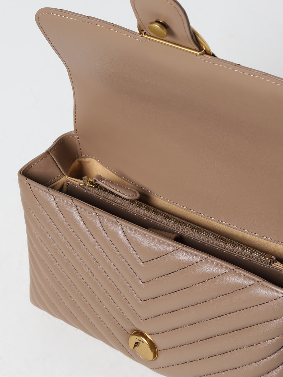 PINKO HANDBAG: Shoulder bag woman Pinko, Beige - Img 3