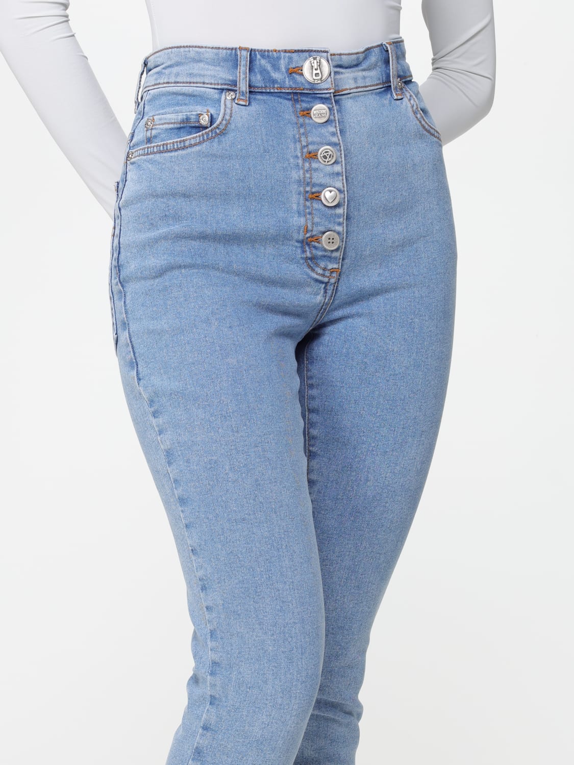 MOSCHINO JEANS PANTS: Pants woman Moschino Jeans, Denim - Img 3