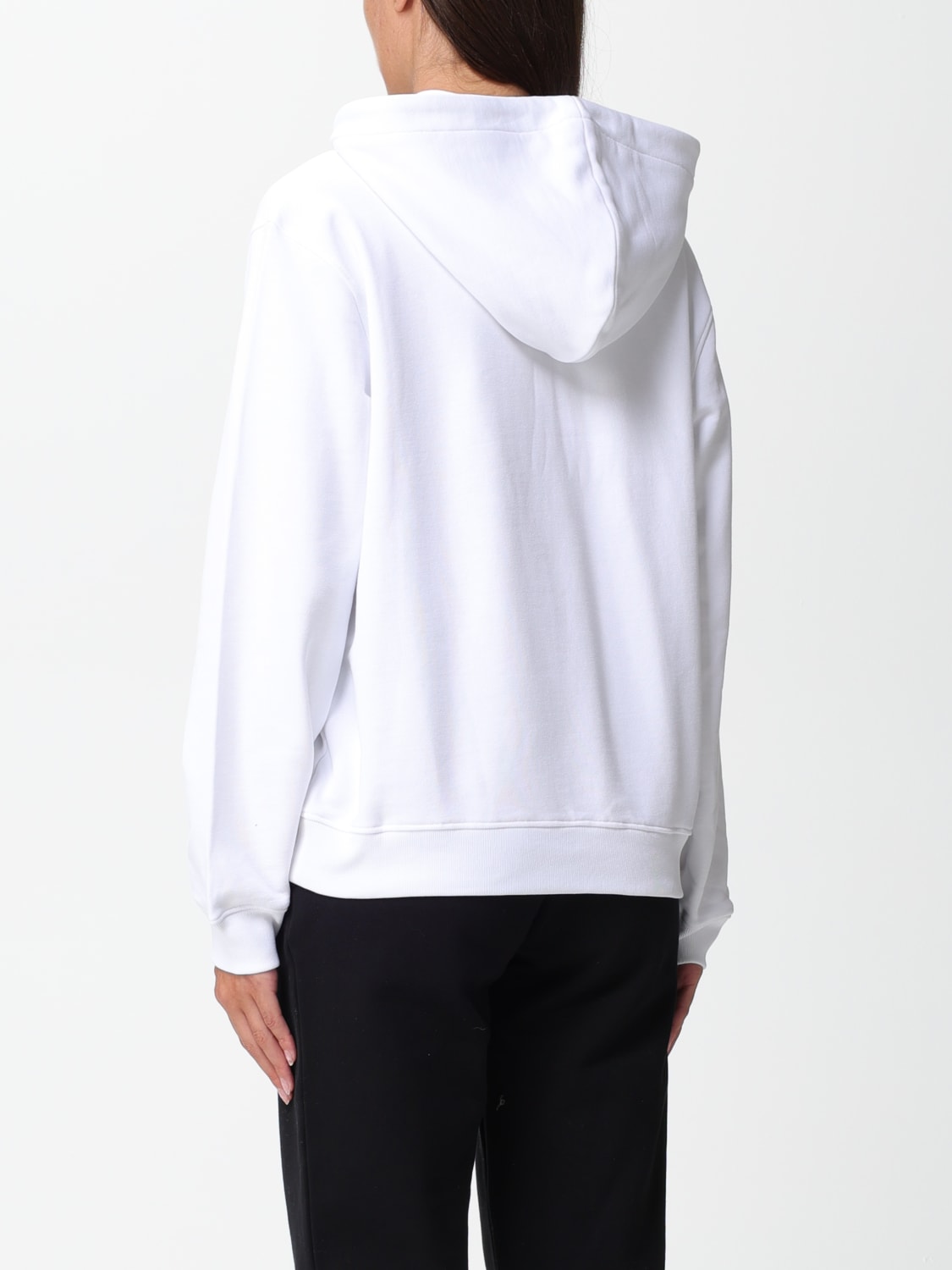 Moschino Kids logo-print cotton hoodie - Grey