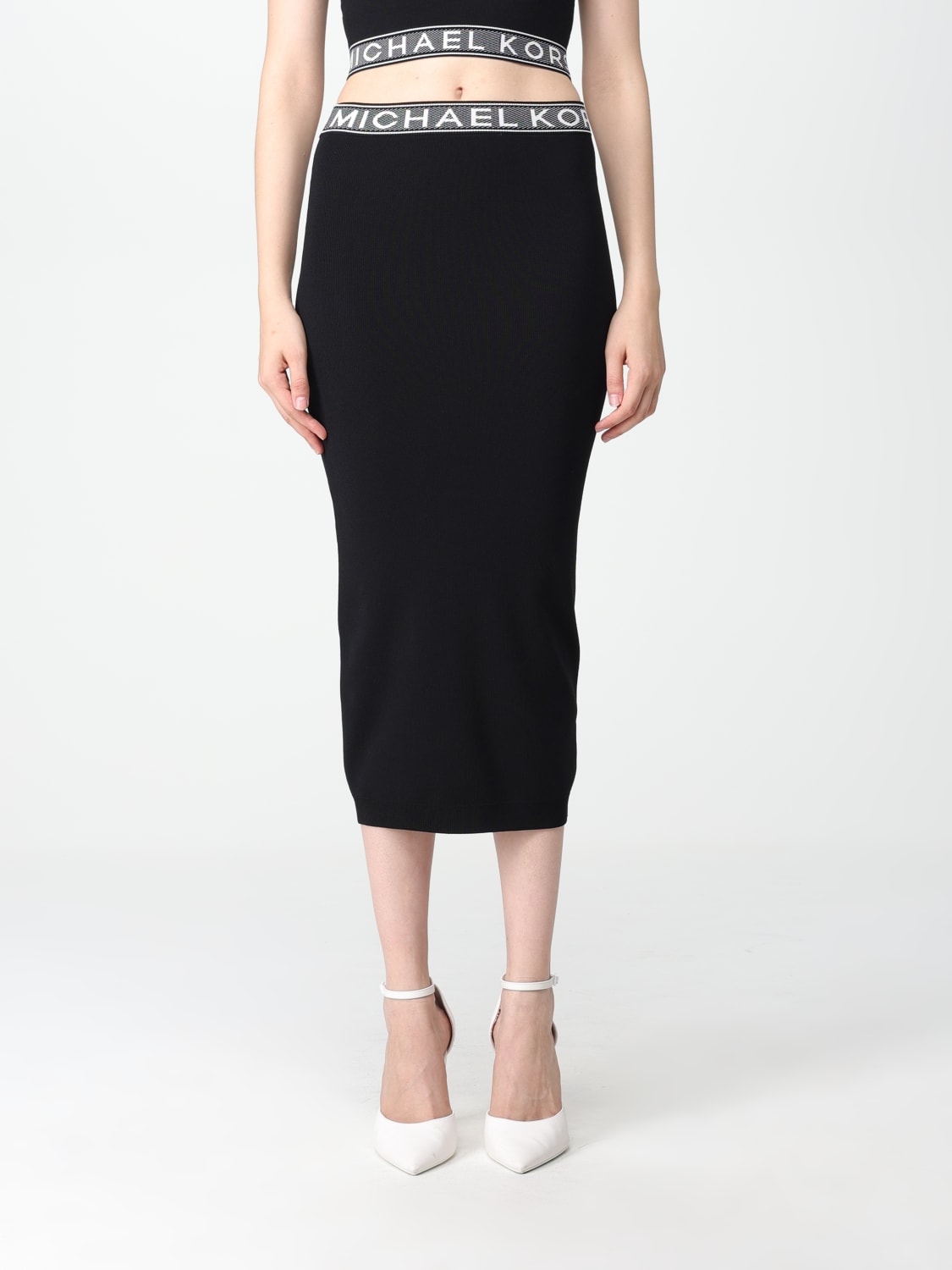 スカート Michael Kors FW23 MIDI SKIRT (MF3709I33D_001BLACK) MICHAEL KORS: Skirt woman - Black | Michael Kors skirt