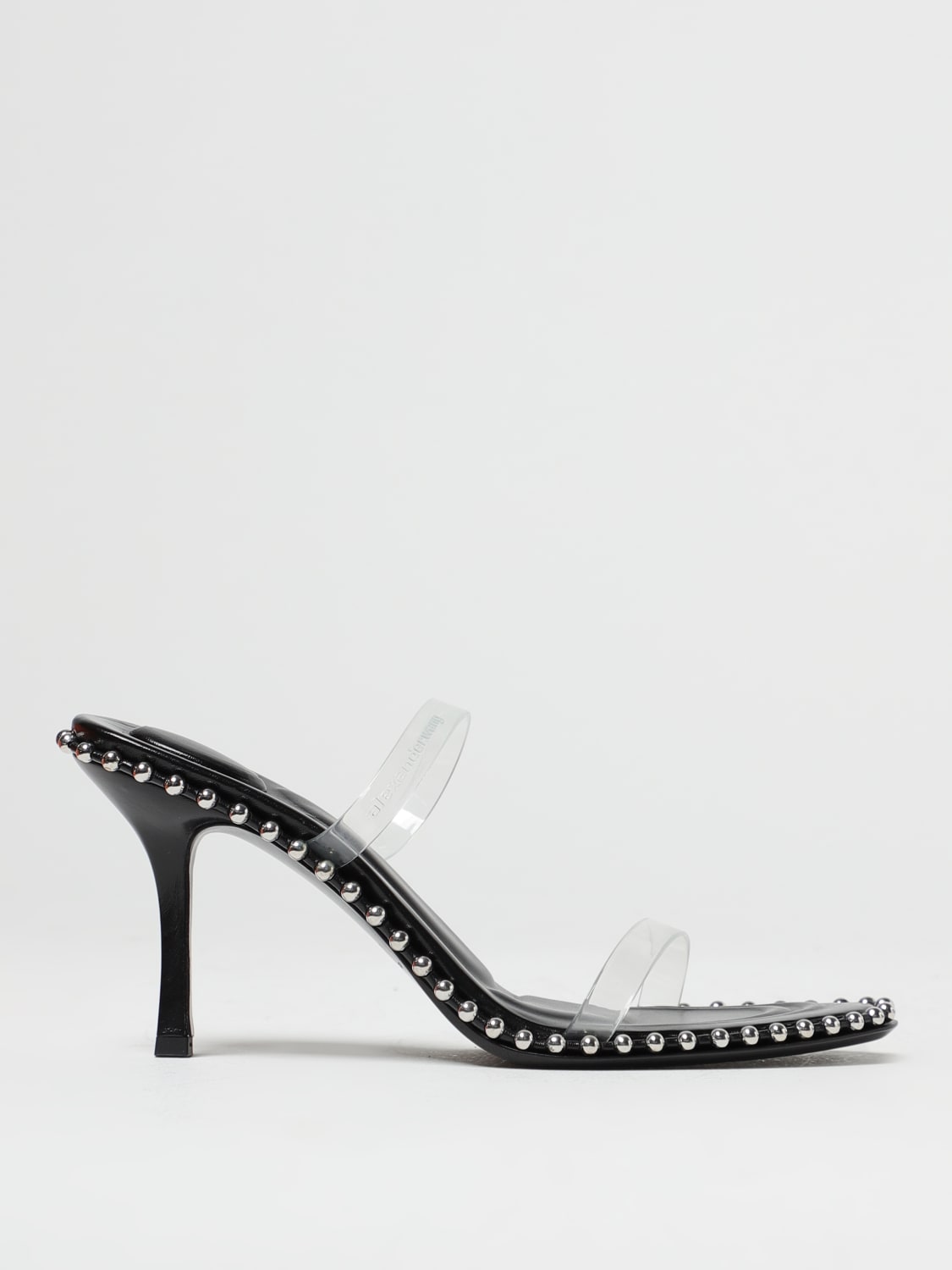 Alexander Wang Outlet Nova 85 sandals in PVC with studs Black Alexander Wang heeled sandals 30323S044 online at GIGLIO.COM