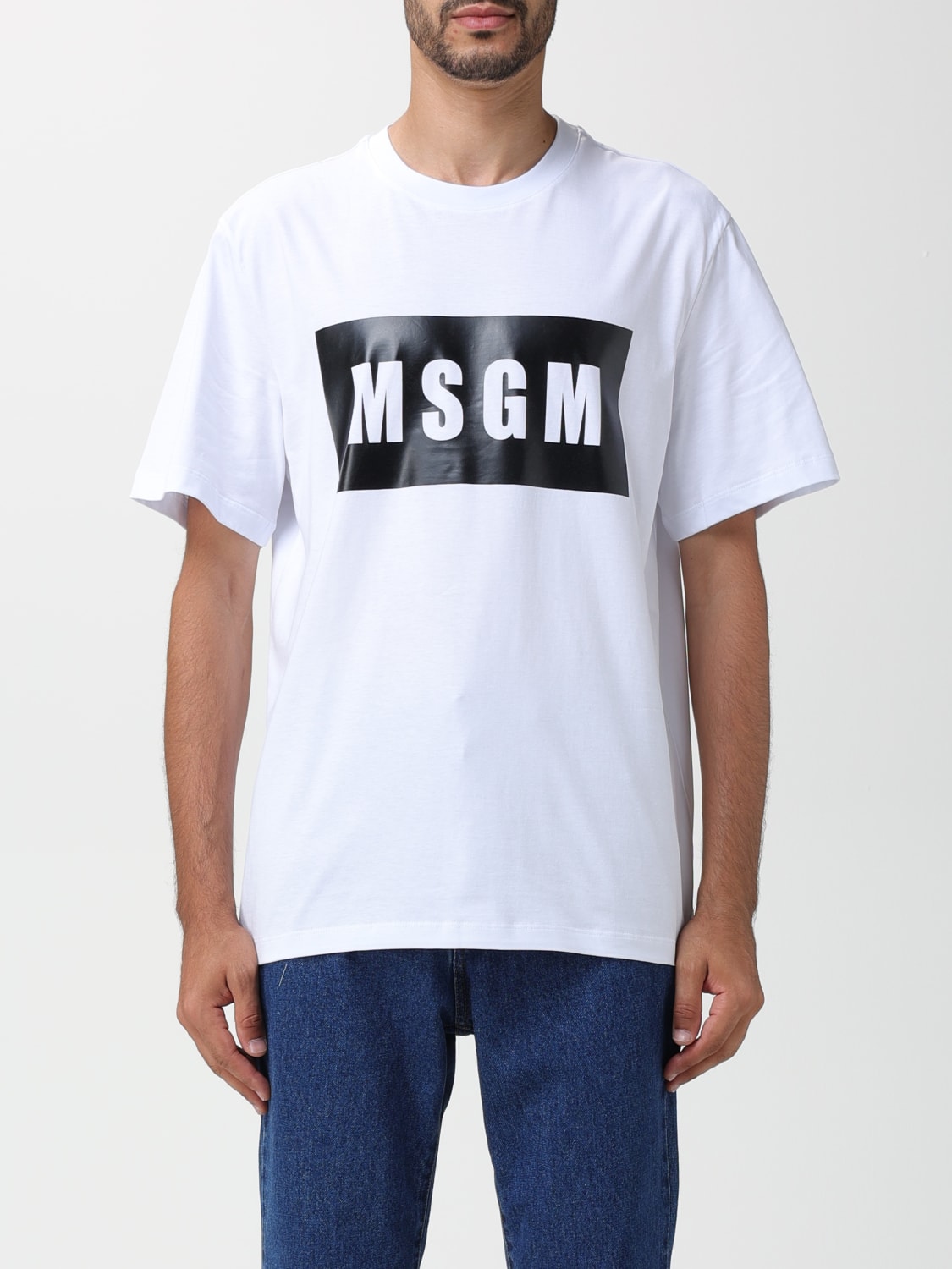 MSGM：Tシャツ メンズ - ホワイト | GIGLIO.COMオンラインのMSGM Tシャツ 2000MM520200002