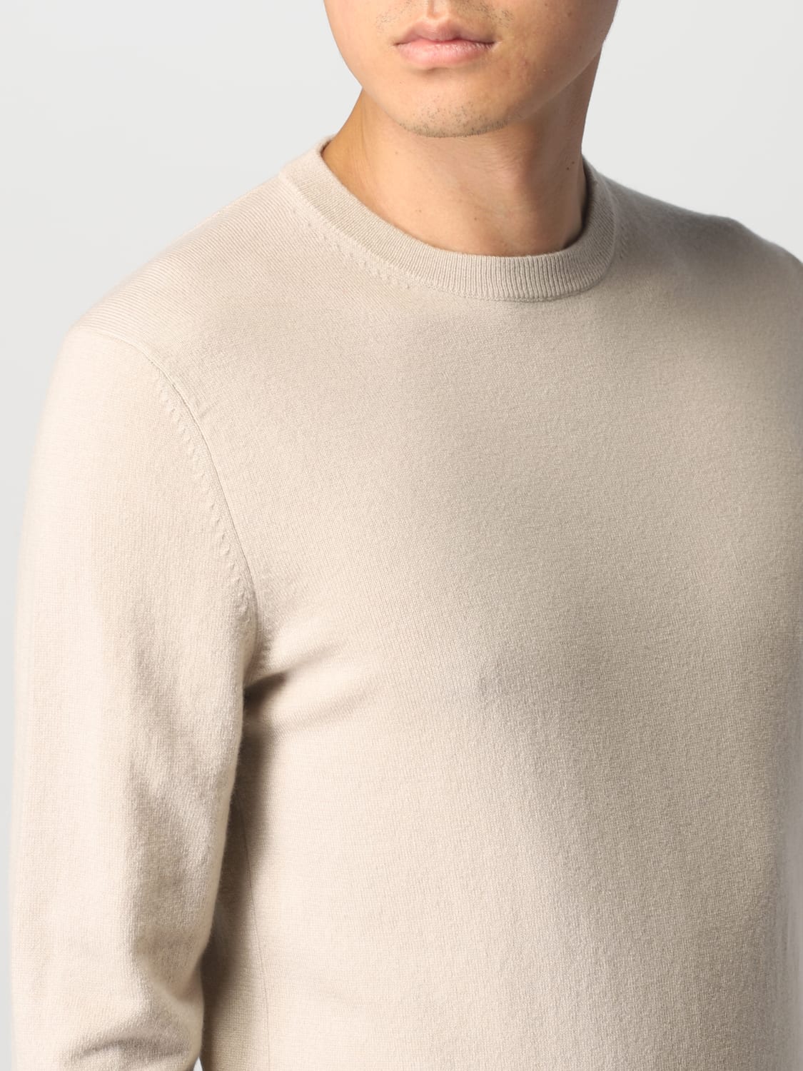 BALLANTYNE 毛衣: 卫衣 男士 Ballantyne, 米色 - Img 3