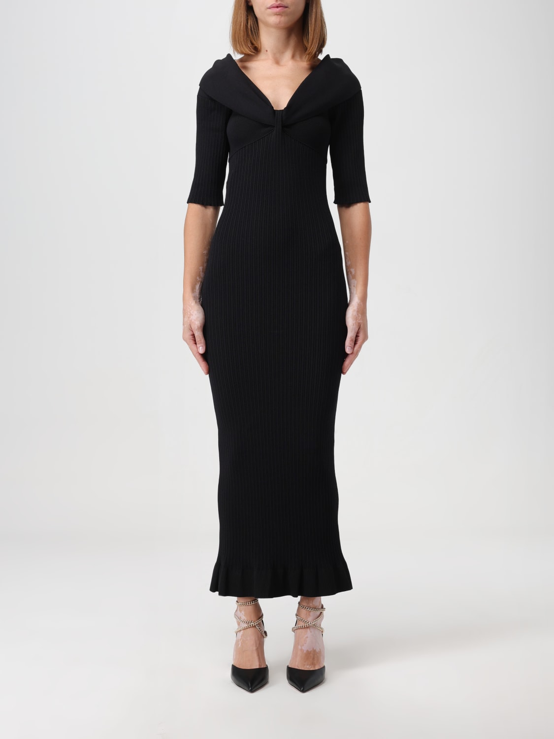 ワンピース PHILOSOPHY DI LORENZO SERAFINI Woman Dress Black 04905702 Philosophy Di Lorenzo Serafini Outlet: dress in viscose