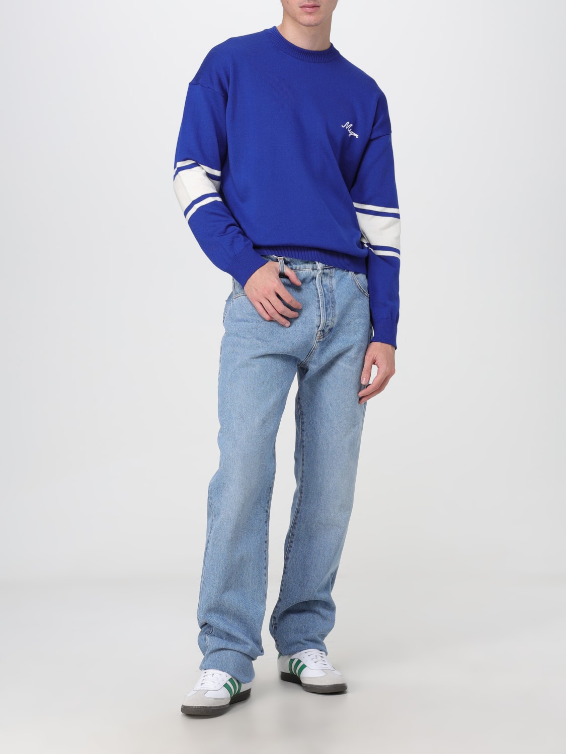 MSGM SWEATER: MSGM sweater in virgin wool, Blue - Img 2