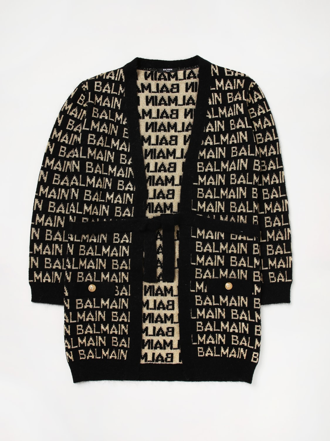 BALMAIN JERSEY: Jersey niños Balmain Kids, Negro - Img 1