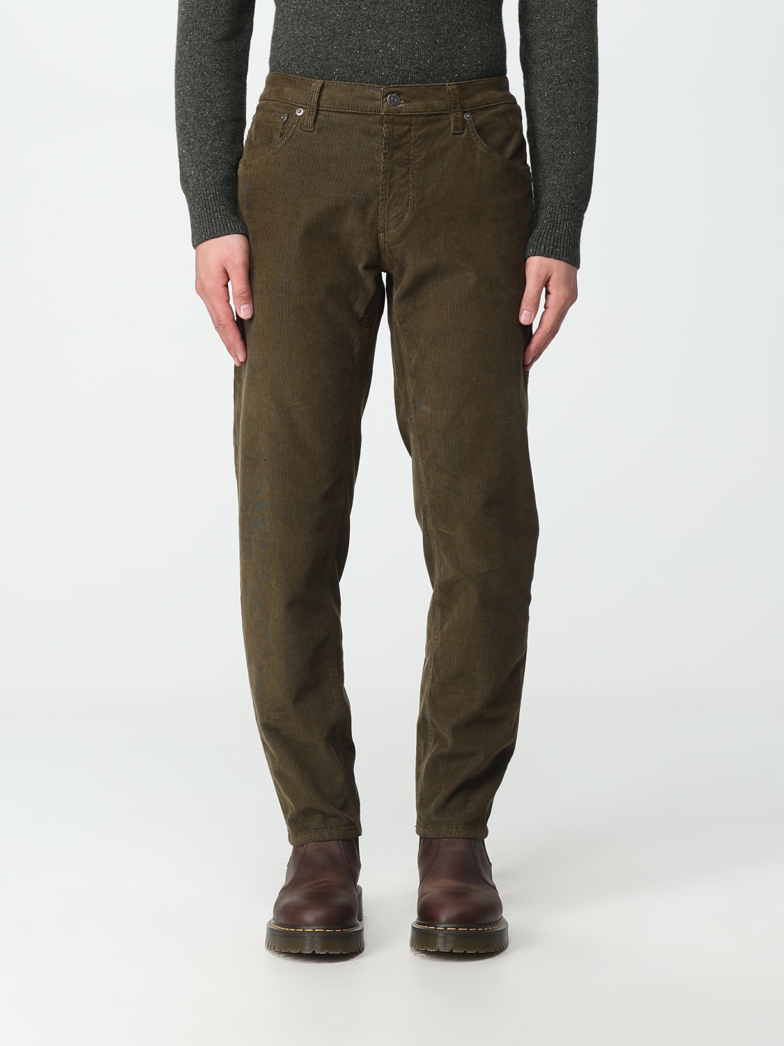 DONDUP PANTS: Dondup cotton pants, Green - Img 1