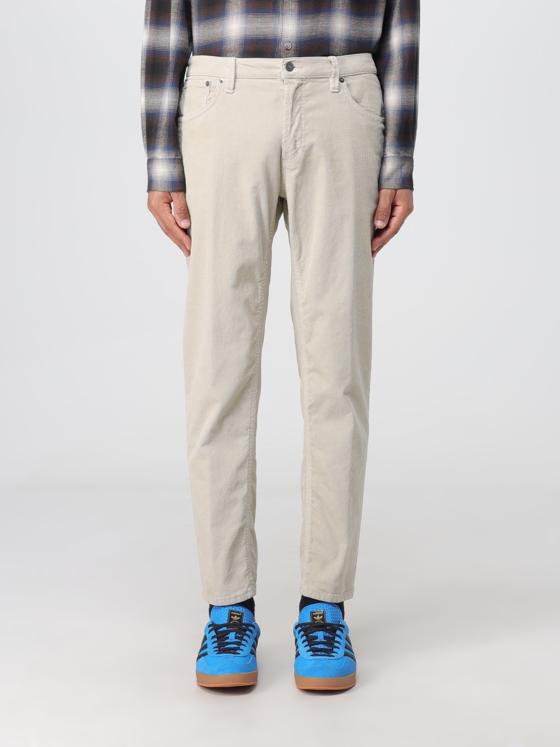 DONDUP PANTS: Dondup cotton pants, Cream - Img 1