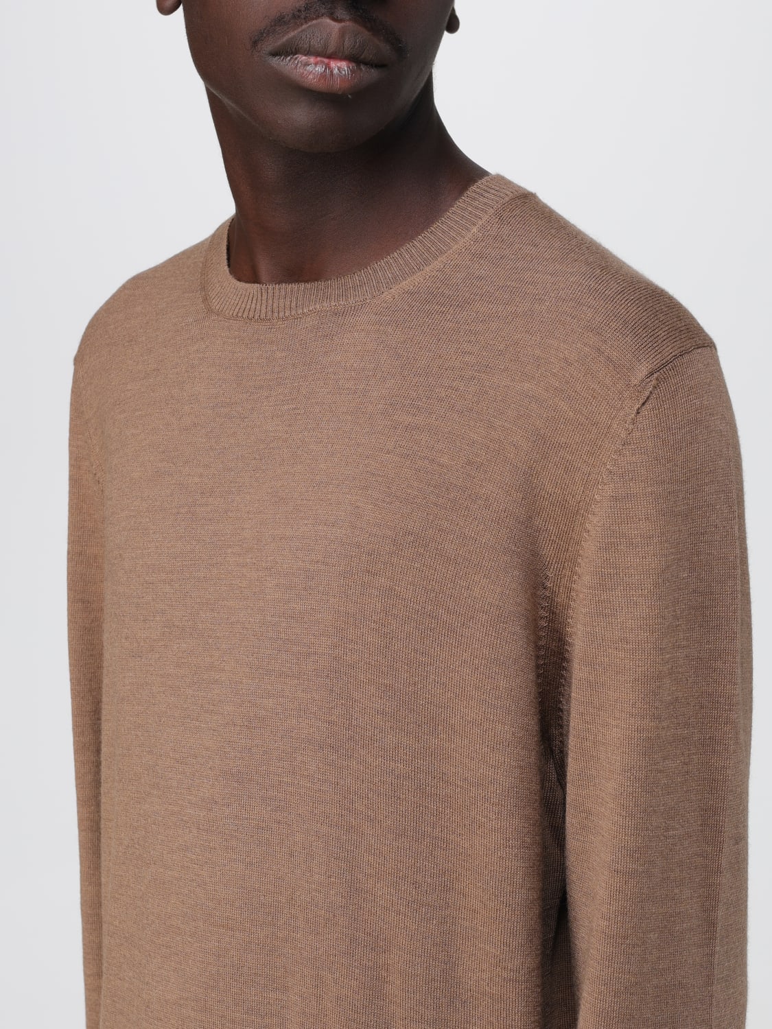 FAY MAGLIA: Pullover Fay in lana vergine, Tortora - Img 3