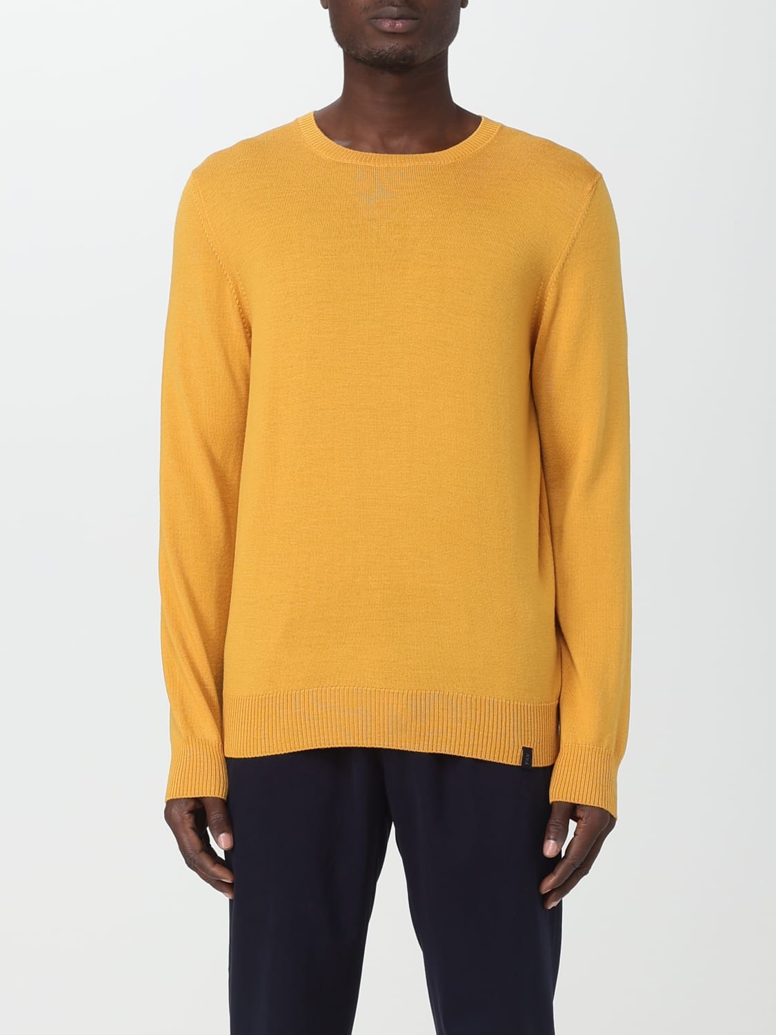 FAY MAGLIA: Pullover Fay in lana vergine, Ocra - Img 1