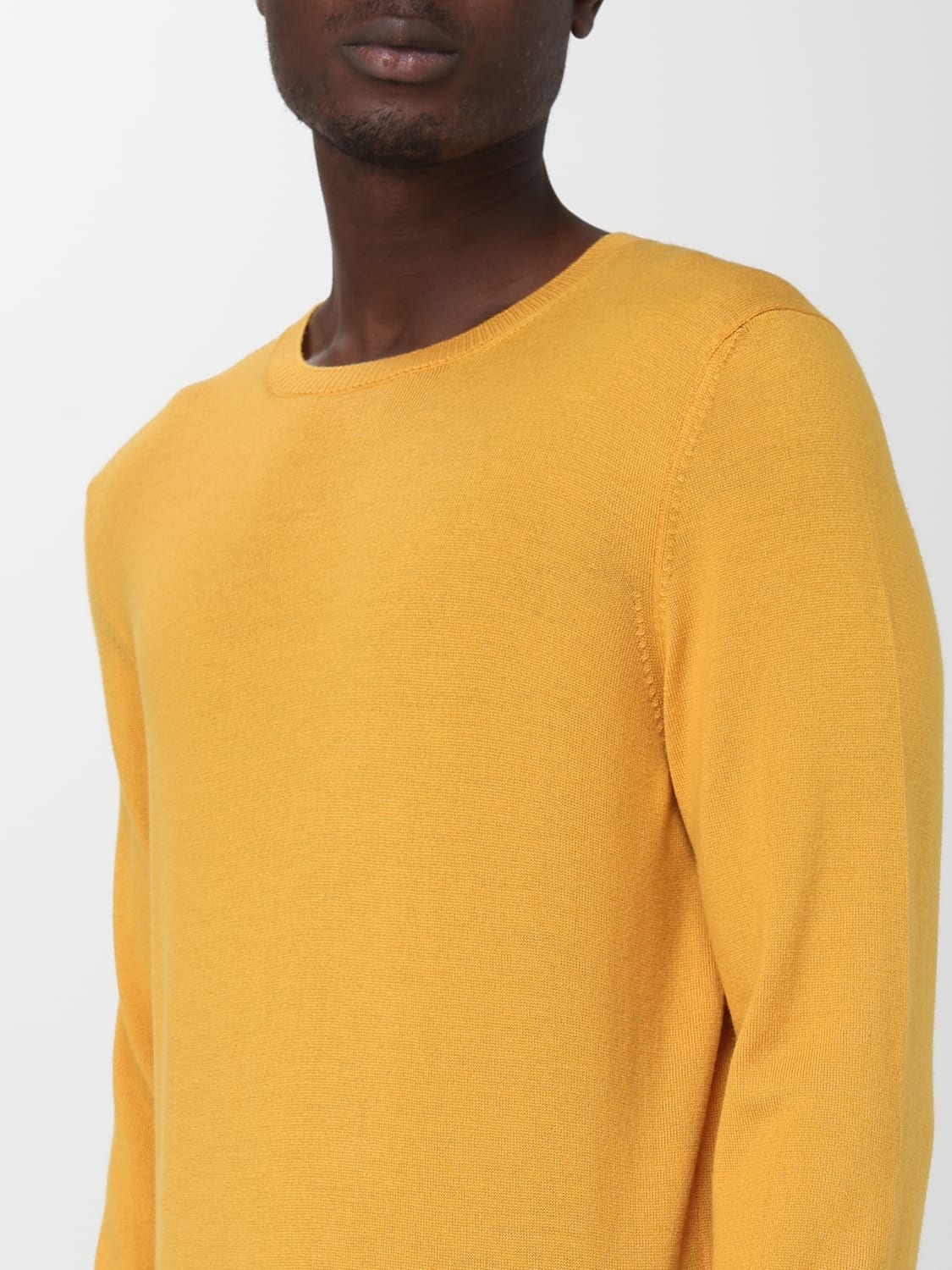 FAY MAGLIA: Pullover Fay in lana vergine, Ocra - Img 3