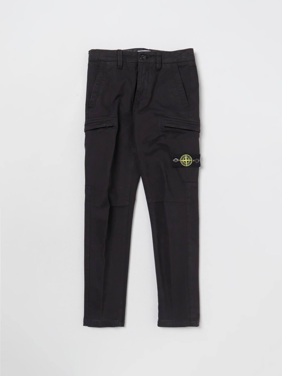 STONE ISLAND JUNIOR PANTS: Pants kids Stone Island Junior, Black - Img 1