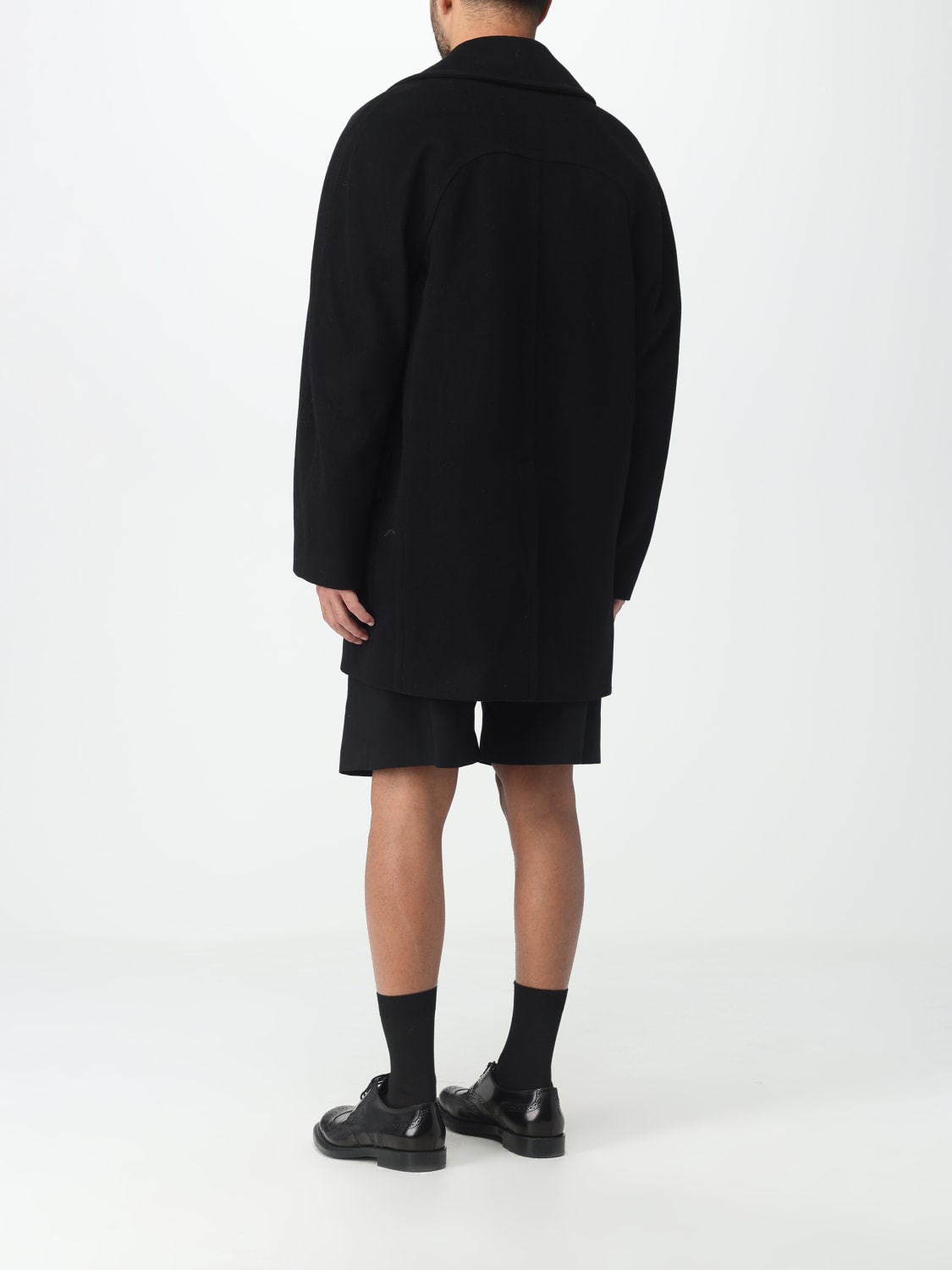 ALEXANDER MCQUEEN COAT: Alexander McQueen double-breasted coat in wool blend, Black - Img 3