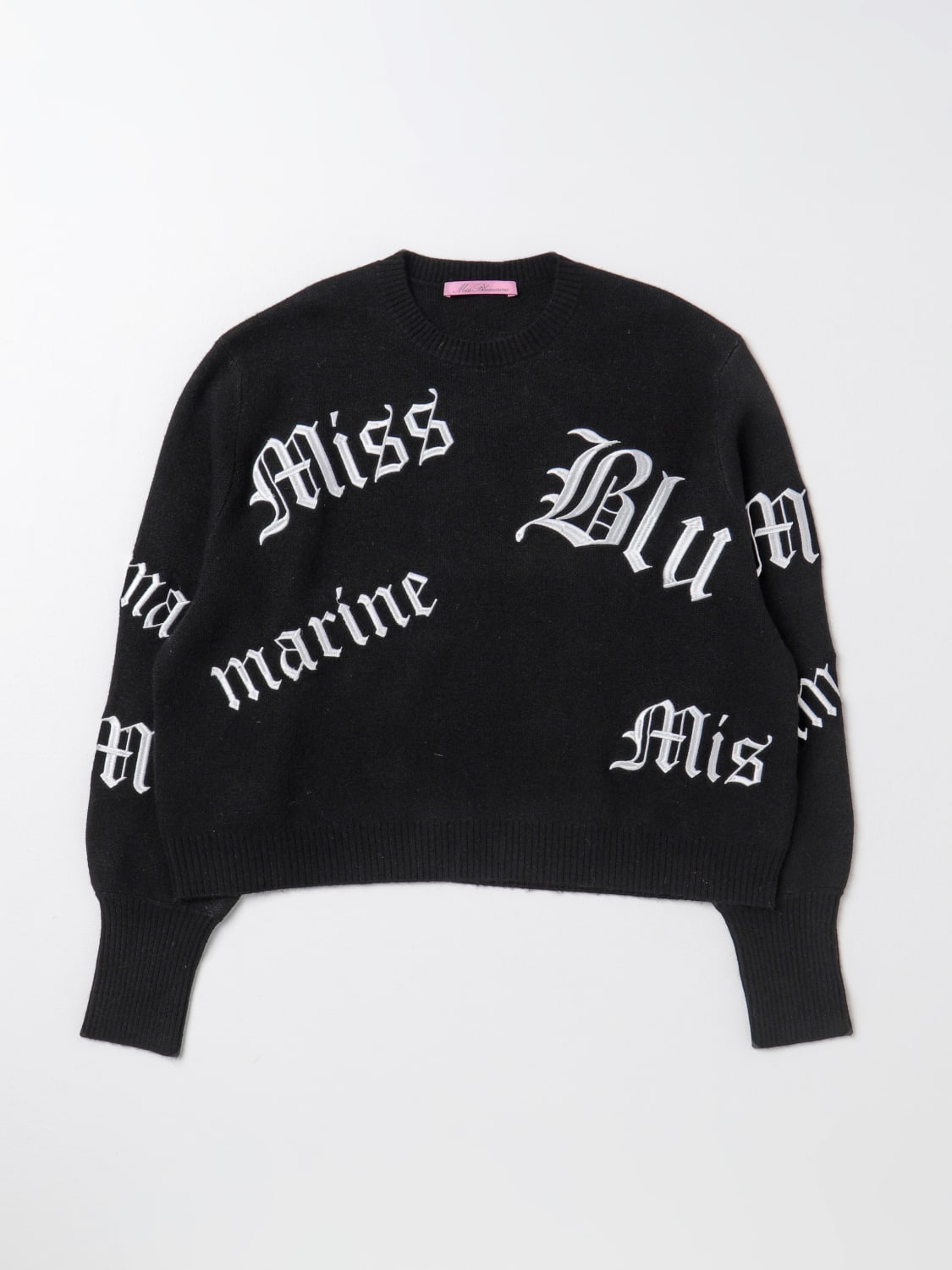 MISS BLUMARINE SWEATER: Sweater kids Miss Blumarine, Black - Img 1