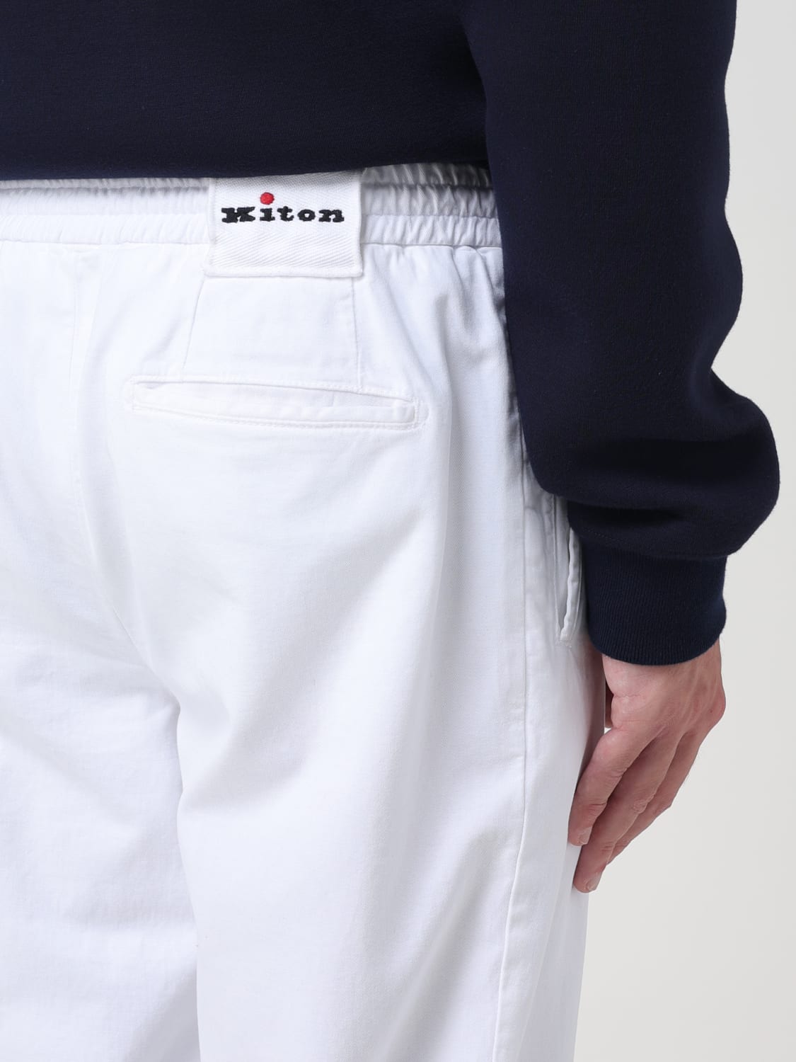 KITON パンツ: パンツ メンズ Kiton, ホワイト - Img 5