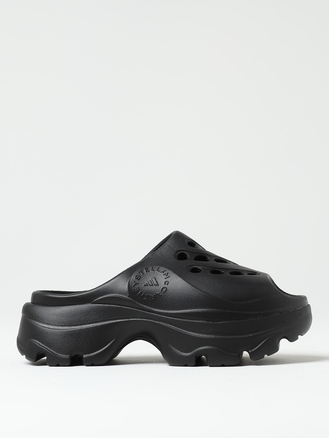 強化adidas by STELLAMcCARTNEY ブラックサンダル 靴