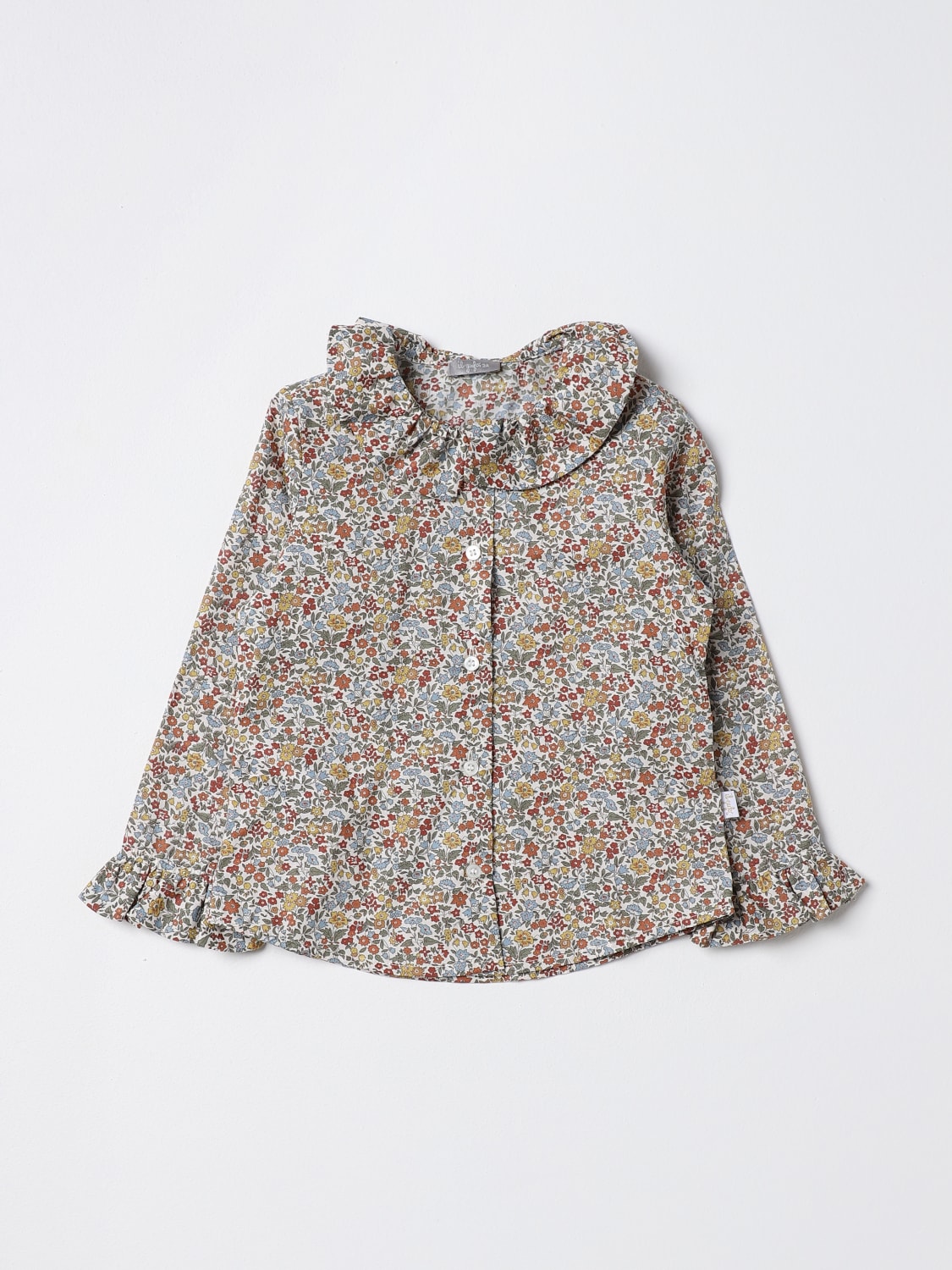 IL GUFO BLUSE: Bluse kinder Il Gufo, Olive - Img 1