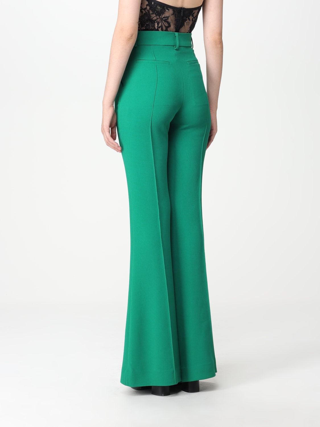 ELIE SAAB PANTALONI: Pantalone a zampa Elie Saab, Verde - Img 2