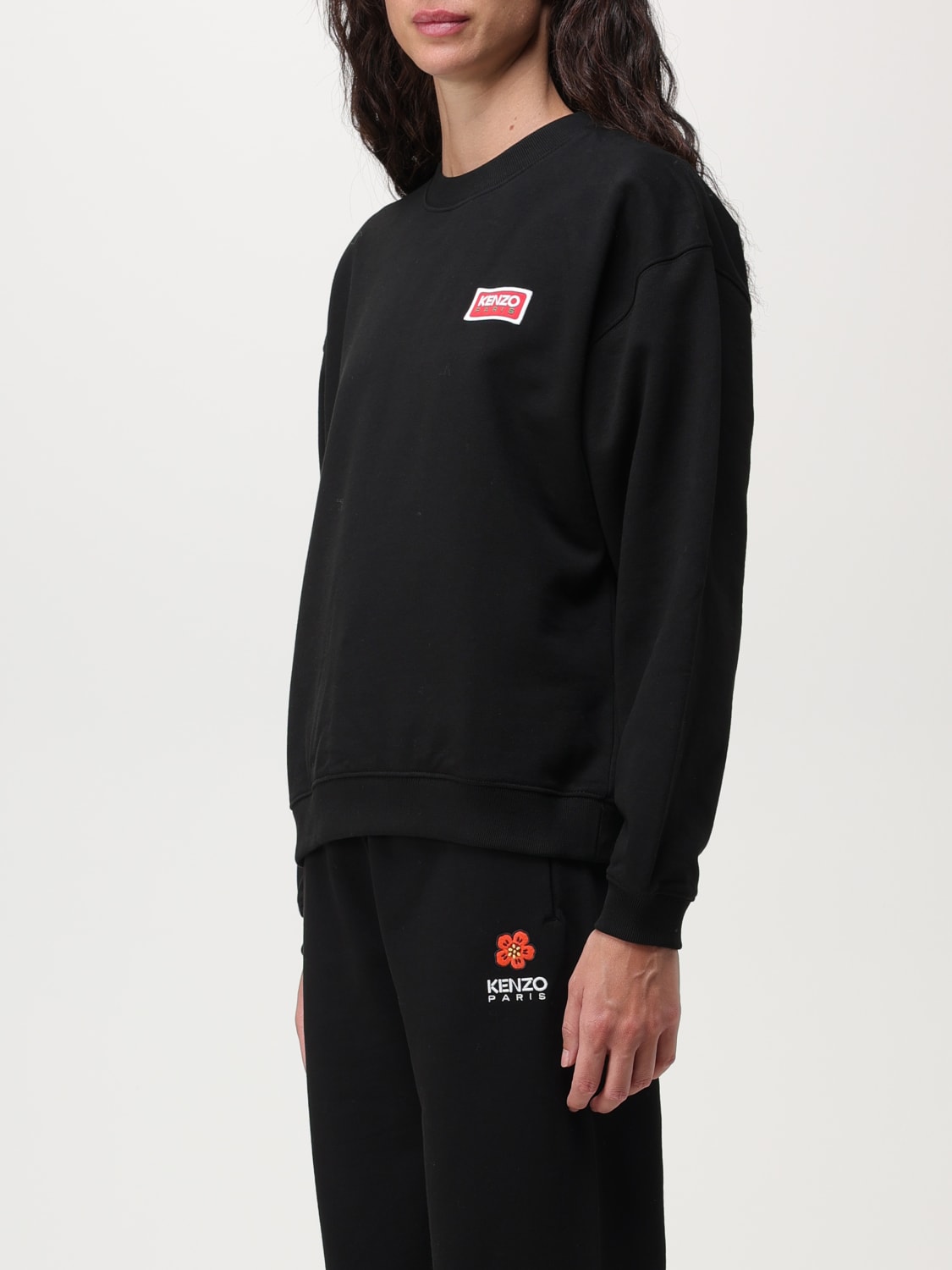 KENZO: cotton sweatshirt - Black | Kenzo sweatshirt FD62SW0614MF