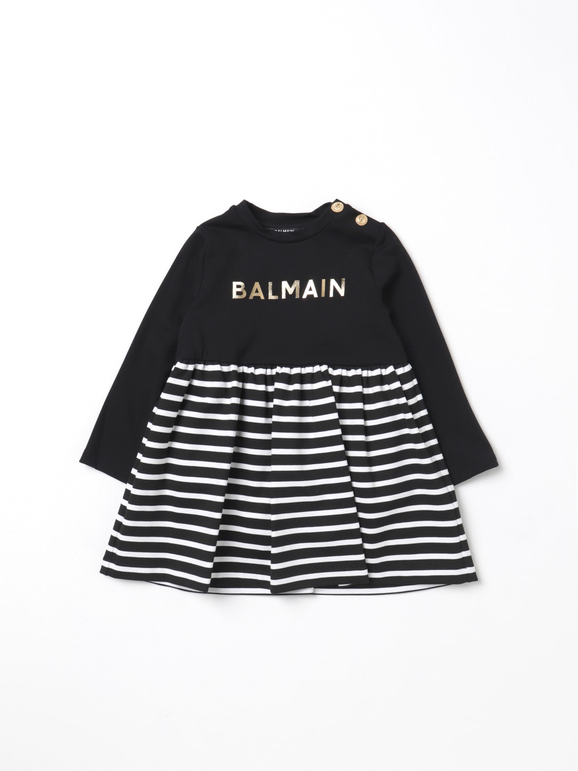 BALMAIN ROMPER: Romper kids Balmain Kids, Black - Img 1