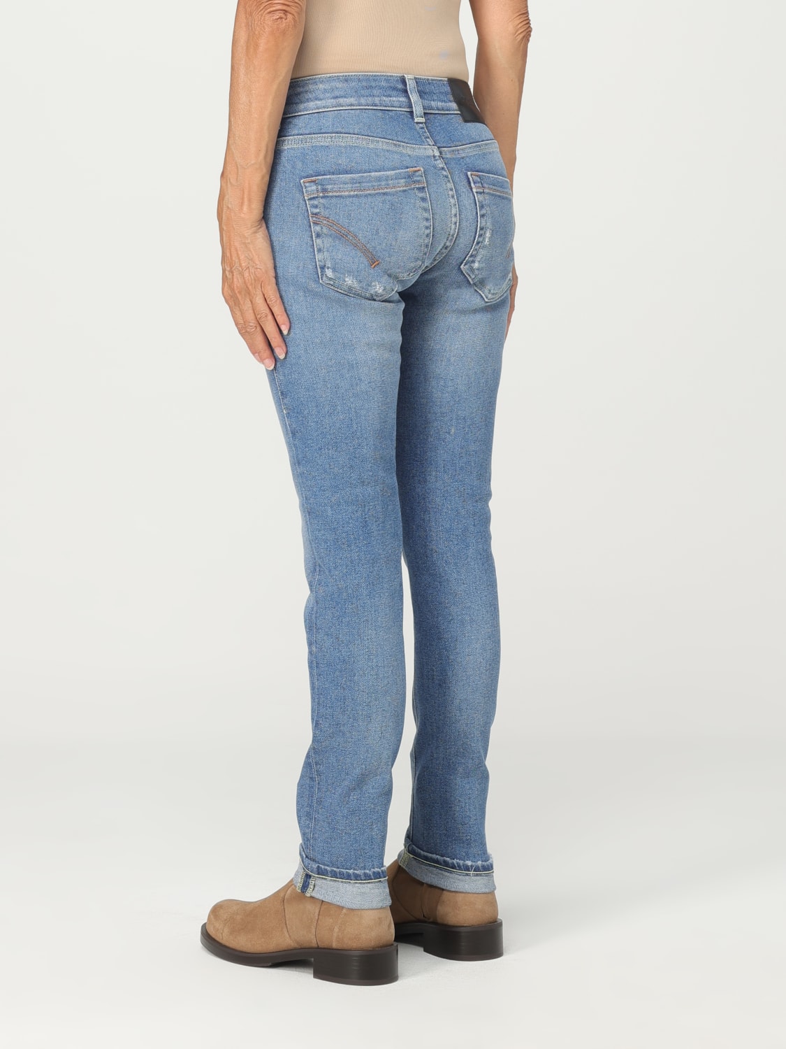 DONDUP JEANS: Jeans Dondup in denim di cotone stretch, Blue - Img 2