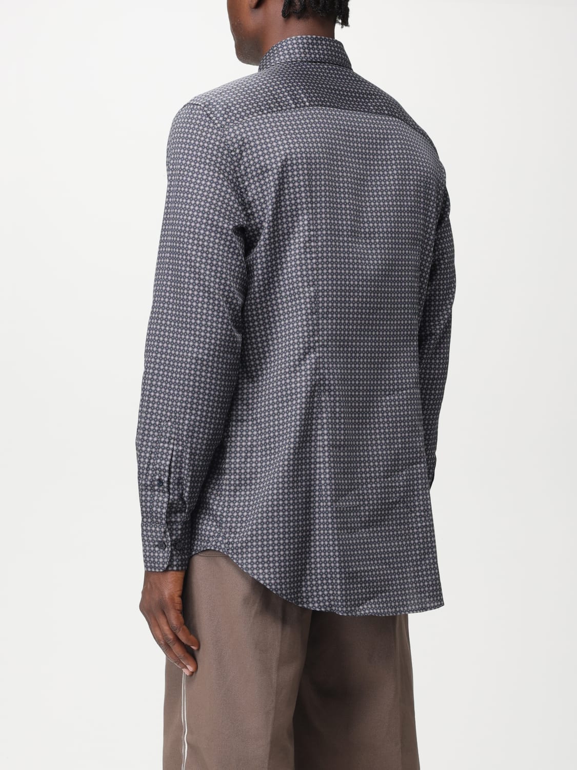 ETRO SHIRT: Etro shirt with micro pattern, Blue - Img 3