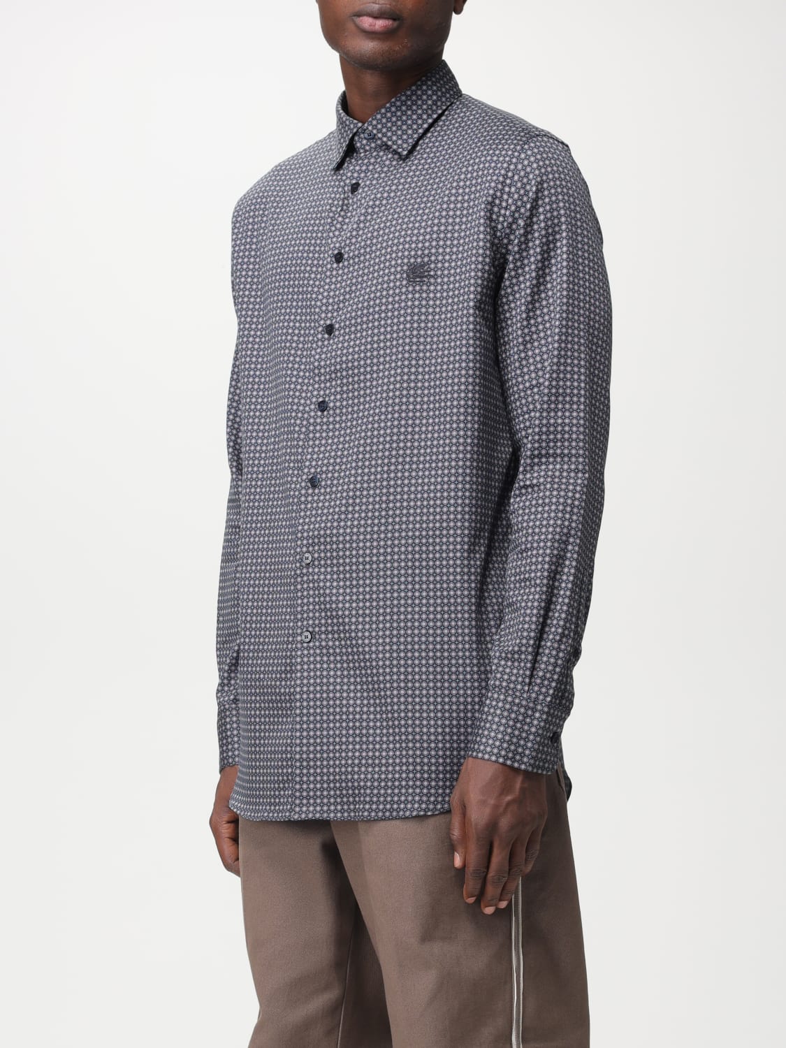 ETRO SHIRT: Etro shirt with micro pattern, Blue - Img 4