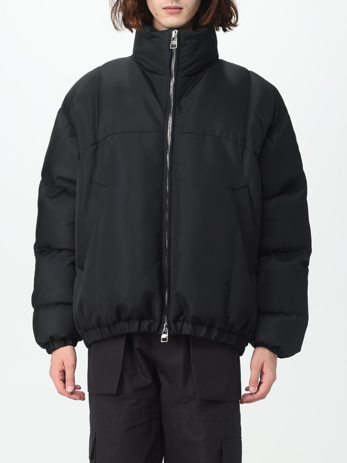 ALEXANDER MCQUEEN: bomber jacket in padded nylon - Black | Alexander McQueen  jacket 758808QVR77 online at GIGLIO.COM