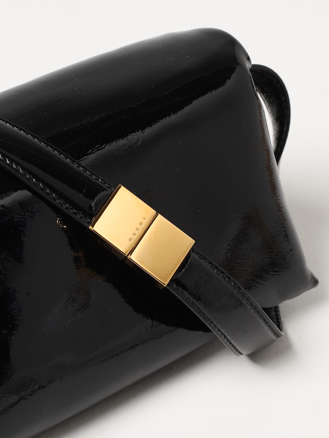 MARNI MINI BAG: Marni Prisma bag in patent leather, Black - Img 3