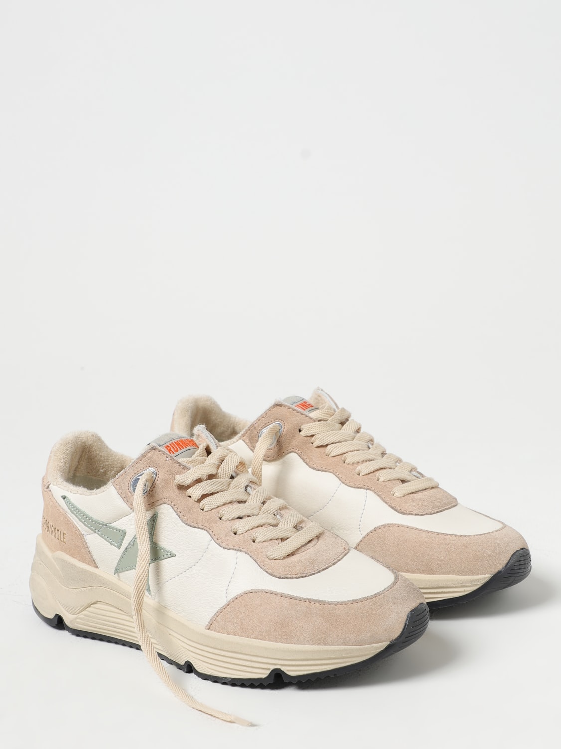 GOLDEN GOOSE SNEAKERS: Golden Goose Running Sole sneakers in used leather, White - Img 2
