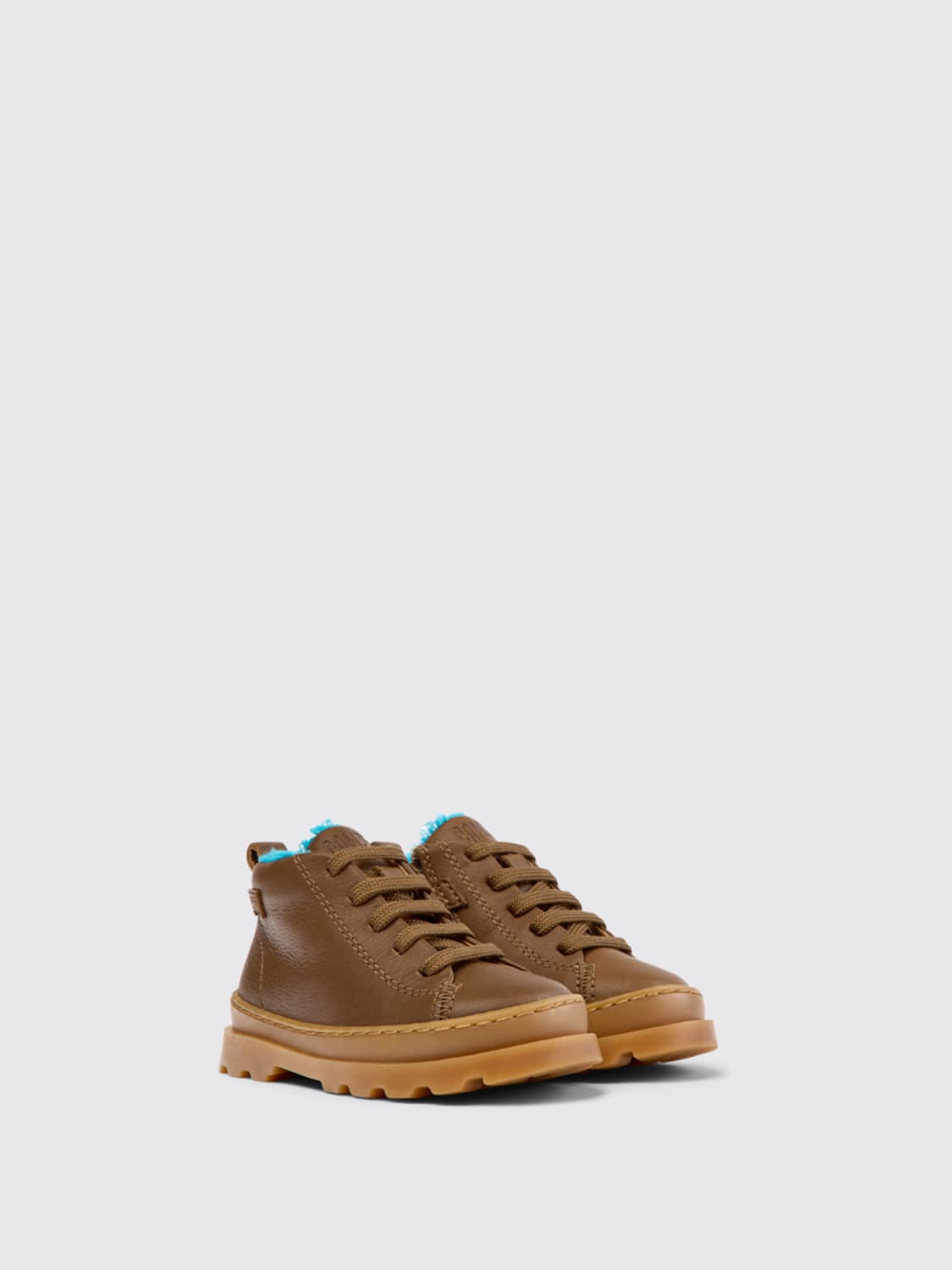 CAMPER SHOES: Camper Brutus leather ankle boots, Brown - Img 2