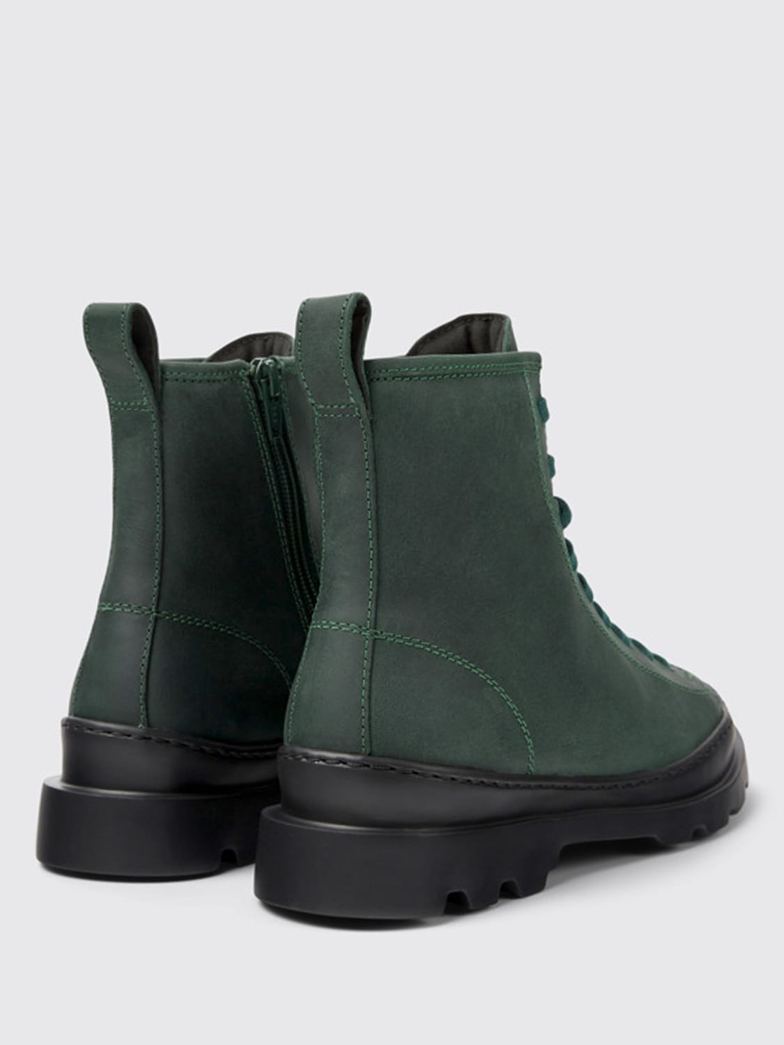 ショートブーツ・ブーティ CAMPER Woman Flat ankle boots Green K400325-033 BRUTUS 0 Brutus Green Ankle Boots for Women - Spring/Summer