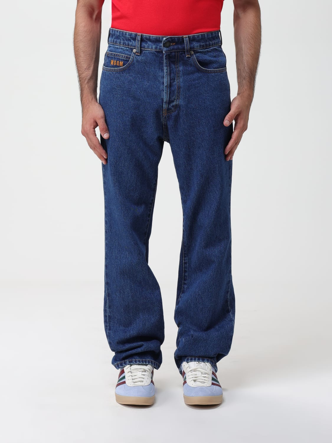 MSGM JEANS: MSGM jeans in denim, Blue - Img 1