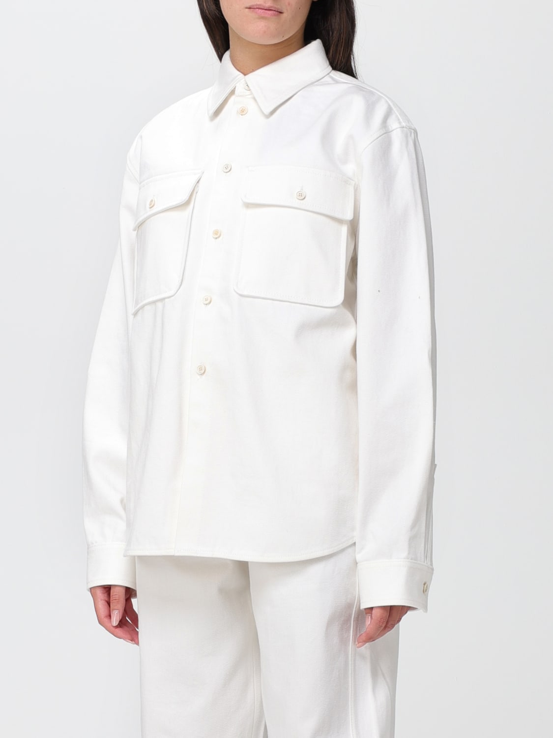 JIL SANDER CAMICIA: Camicia Jil Sander oversize in twill, Bianco - Img 4