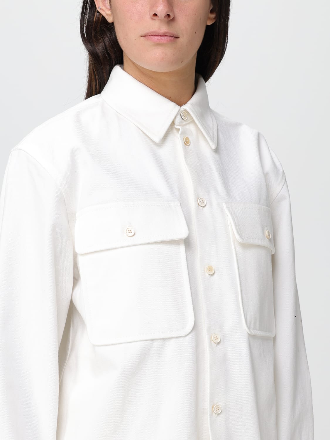 JIL SANDER CAMICIA: Camicia Jil Sander oversize in twill, Bianco - Img 5