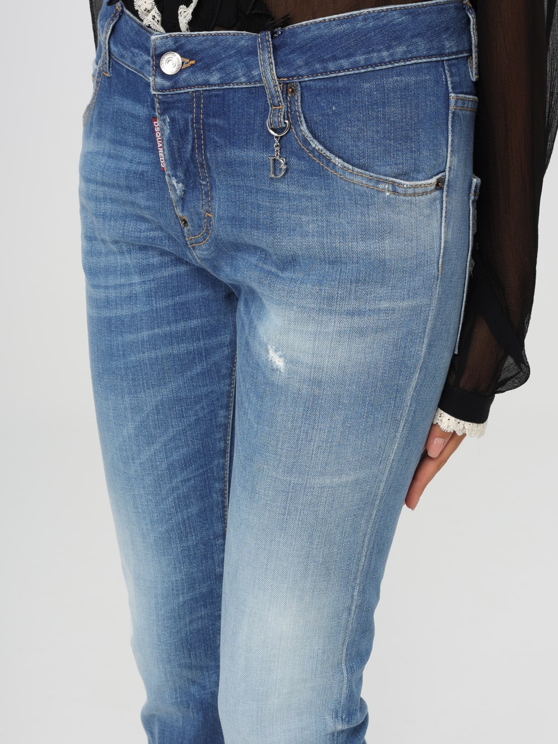 DSQUARED2 JEANS: Jeans Dsquared2 in denim, Denim - Img 3