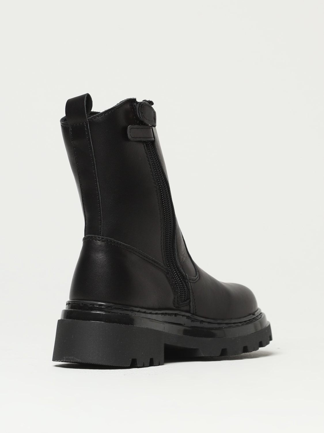 TWINSET SHOES: Twinset leather ankle boots, Black - Img 3