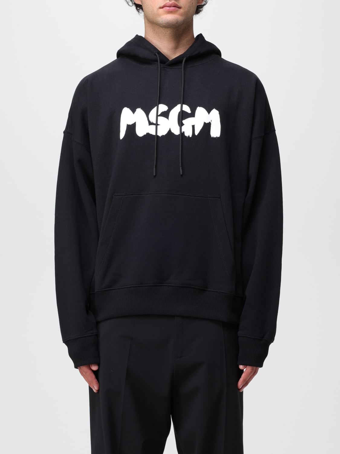 MSGM SWEATSHIRT: Sweatshirt homme MSGM, Noir - Img 1