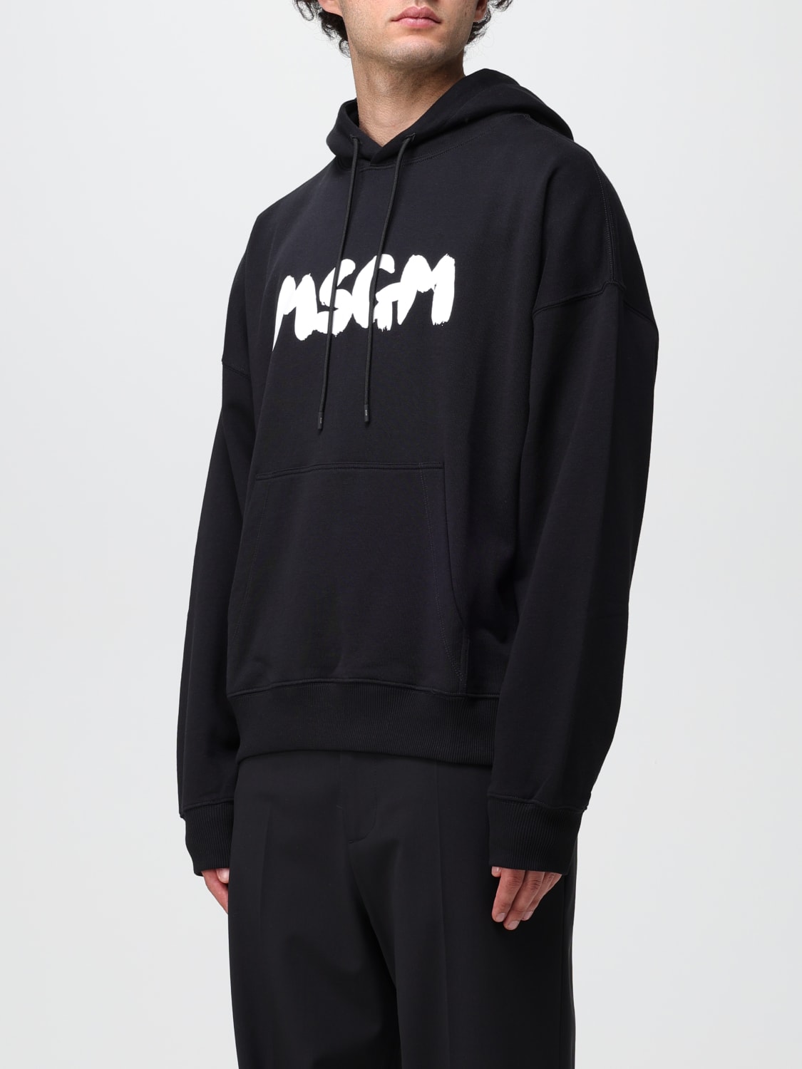 MSGM SWEATSHIRT: Sweatshirt homme MSGM, Noir - Img 4