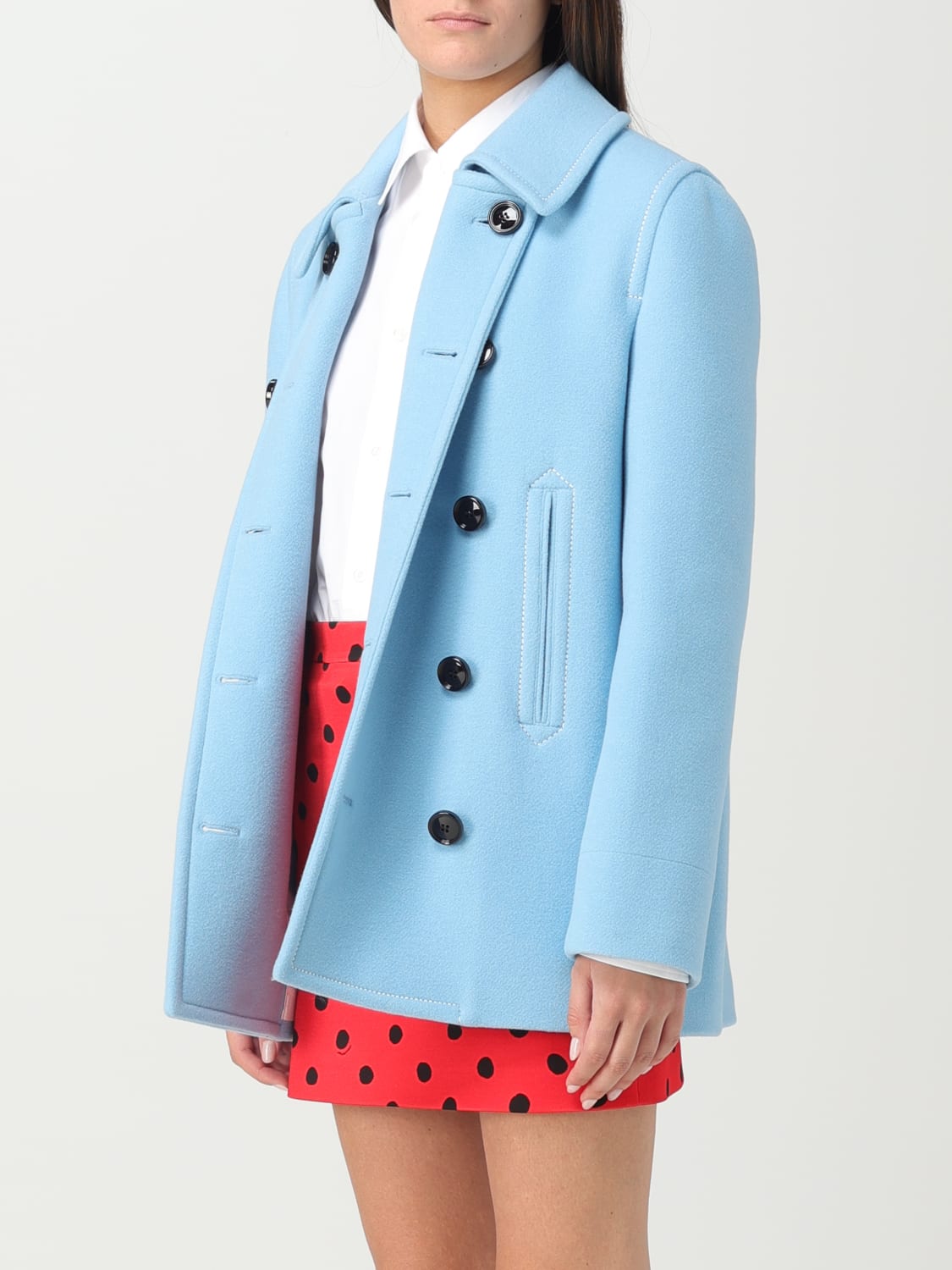 MARNI COAT: Marni coat in wool blend, Gnawed Blue - Img 4