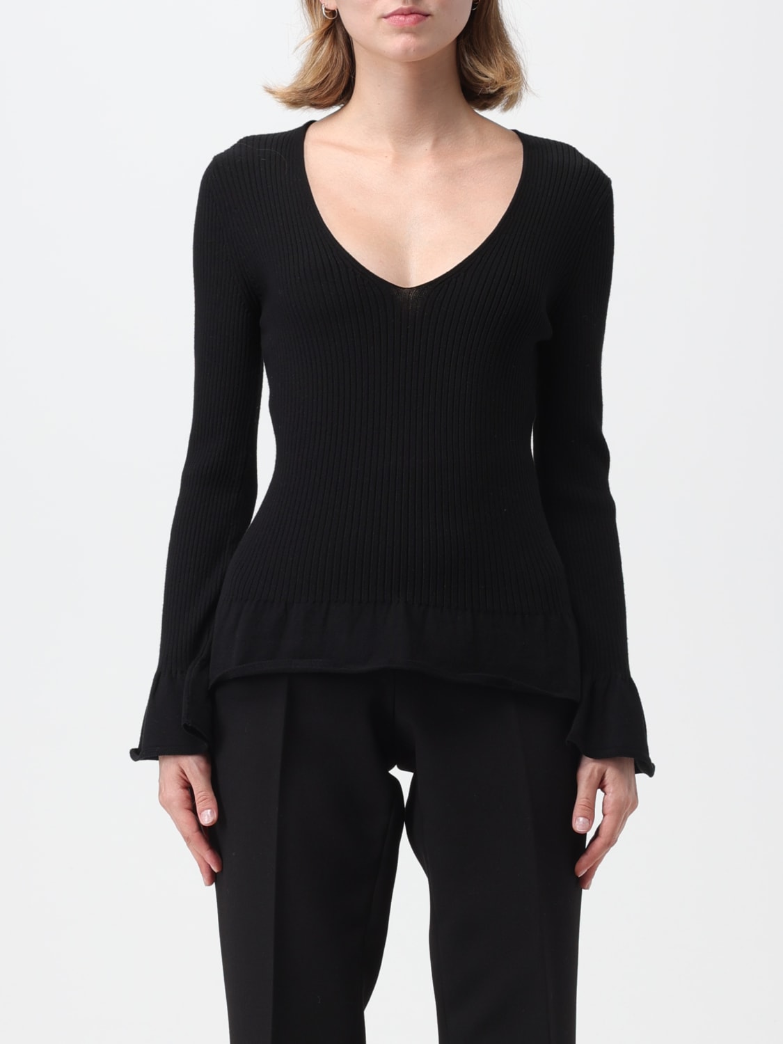 TWINSET MAGLIA: Maglia Twinset in misto viscosa, Nero - Img 1