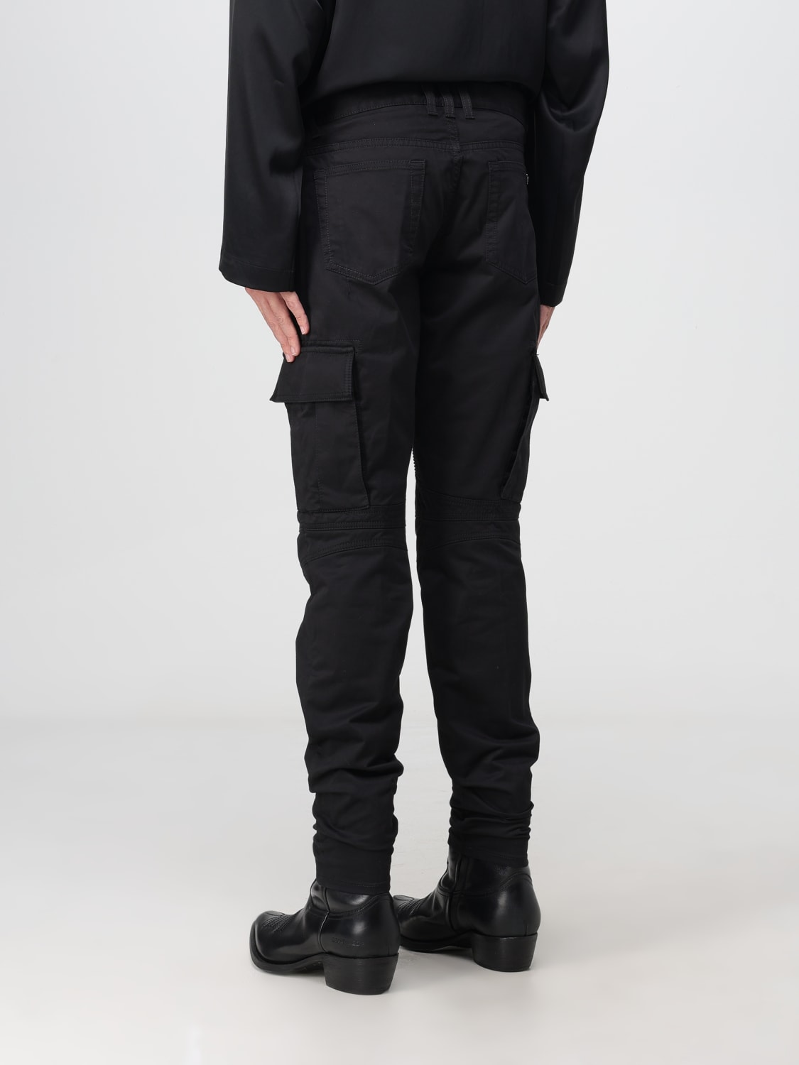 新品同様★BALMAIN ブラック ストレッチパンツ BALMAIN：パンツ メンズ - ブラック | GIGLIO.COMオンラインのBalmain