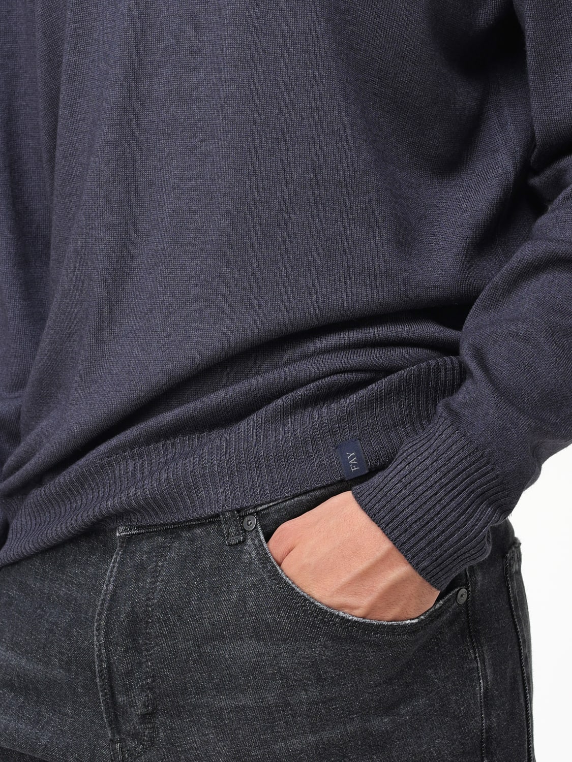 FAY SWEATER: Sweater men Fay, Black - Img 3