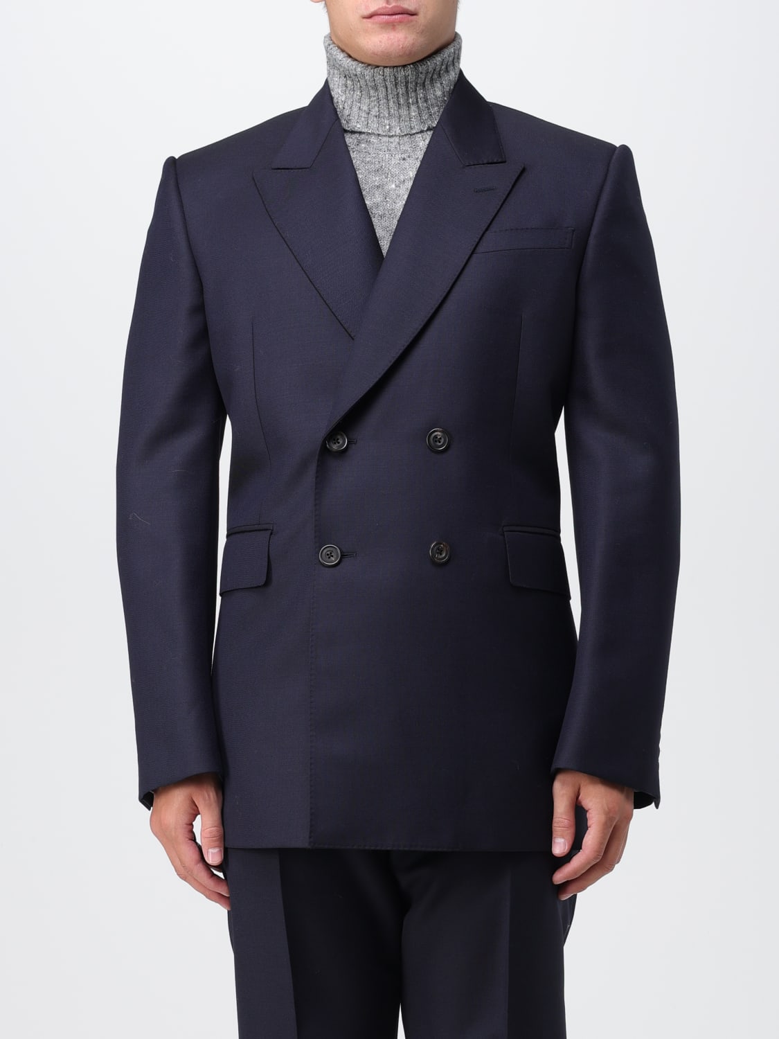 ALEXANDER MCQUEEN GIACCA: Blazer a doppiopetto Alexander McQueen, Blue Navy - Img 1