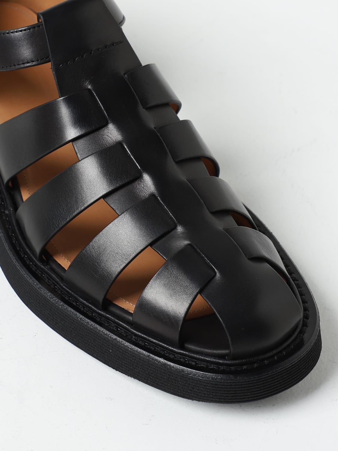 CHURCH'S SANDALS: Church's Hove sandals in leather, Black - Img 4